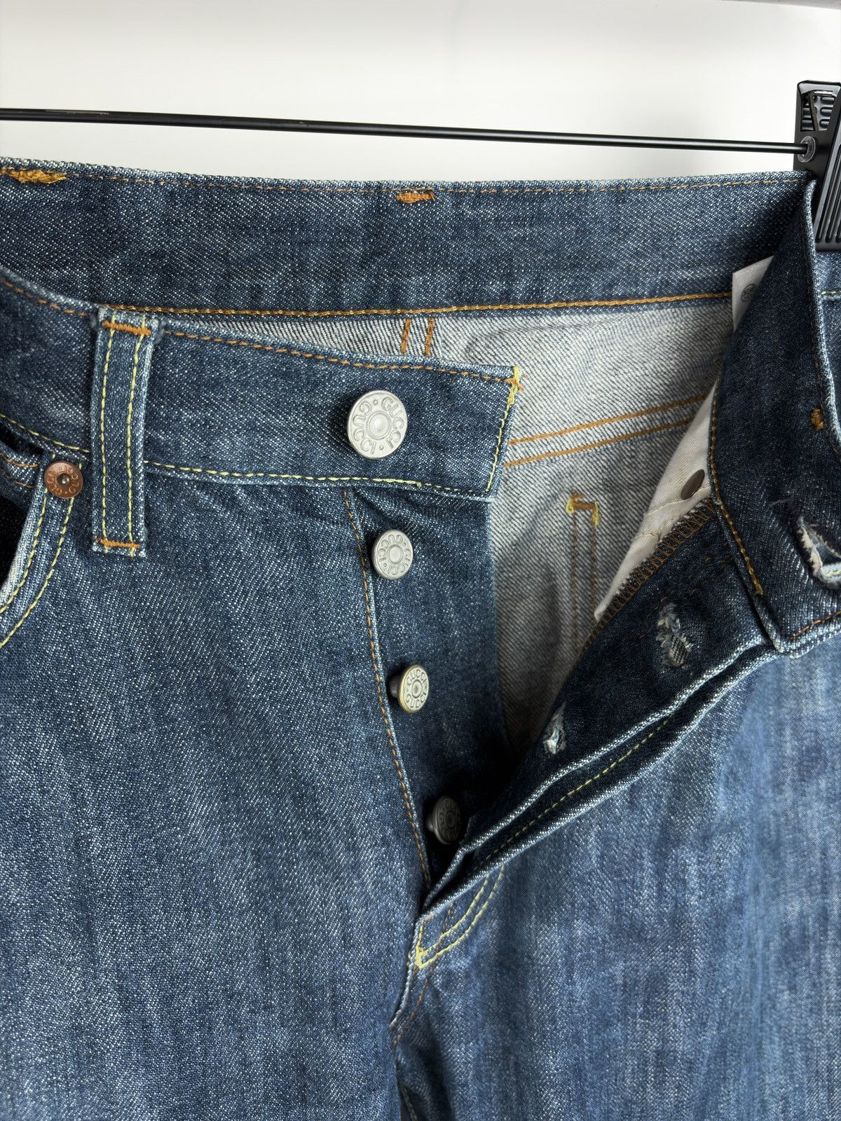 Gucci Gucci Tom Ford Flared Wide Leg Distressed Hem Denim Jeans Size US 29 - 7 Thumbnail