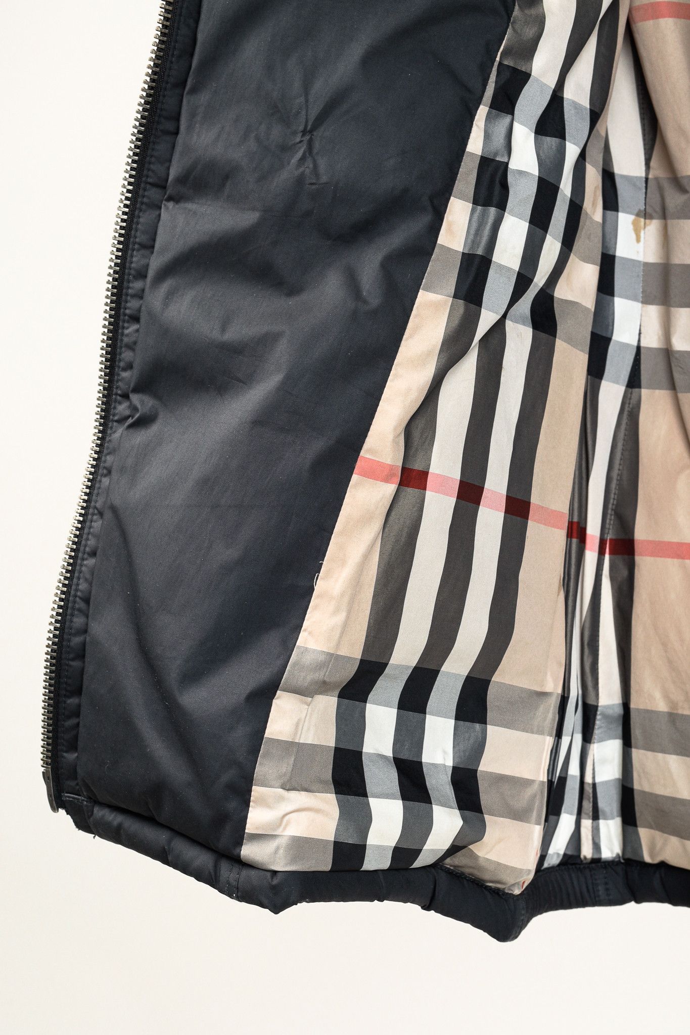 Burberry Burberry Brit Charcoal Leather-Trim Belted Puffer Jacket Size XS / US 0-2 / IT 36-38 - 12 Thumbnail