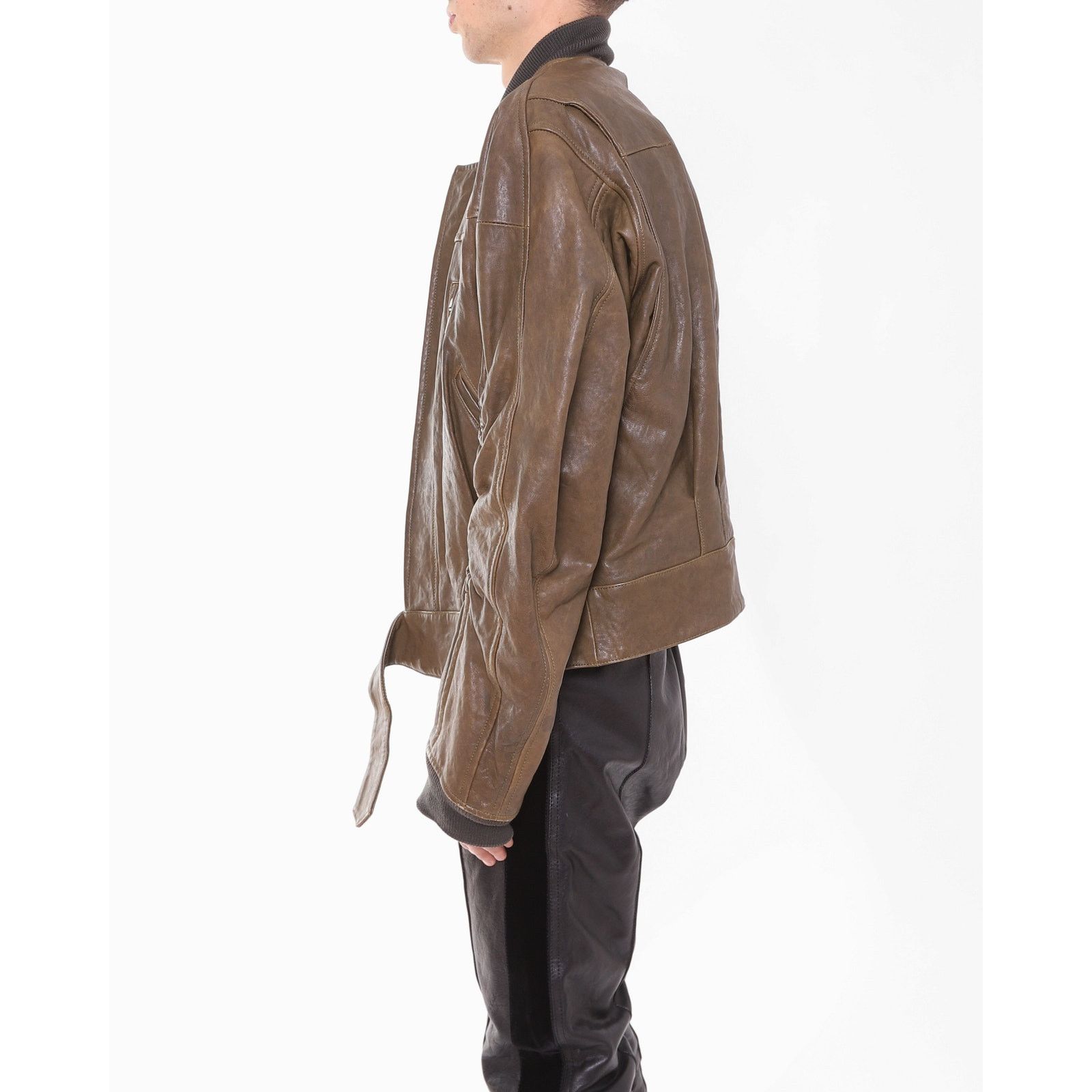 Haider Ackermann FW15 Oversized Biker Bomber in Brown Leather Size US M / EU 48-50 / 2 - 7 Thumbnail
