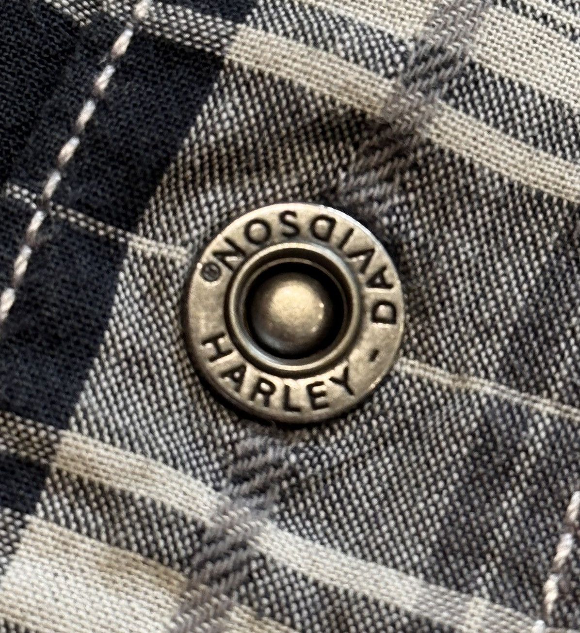 Harley Davidson × Vintage Vintage Harley Davidson Skull Big Logo Flannel Shirt Plaid Size US XL / EU 56 / 4 - 14 Thumbnail