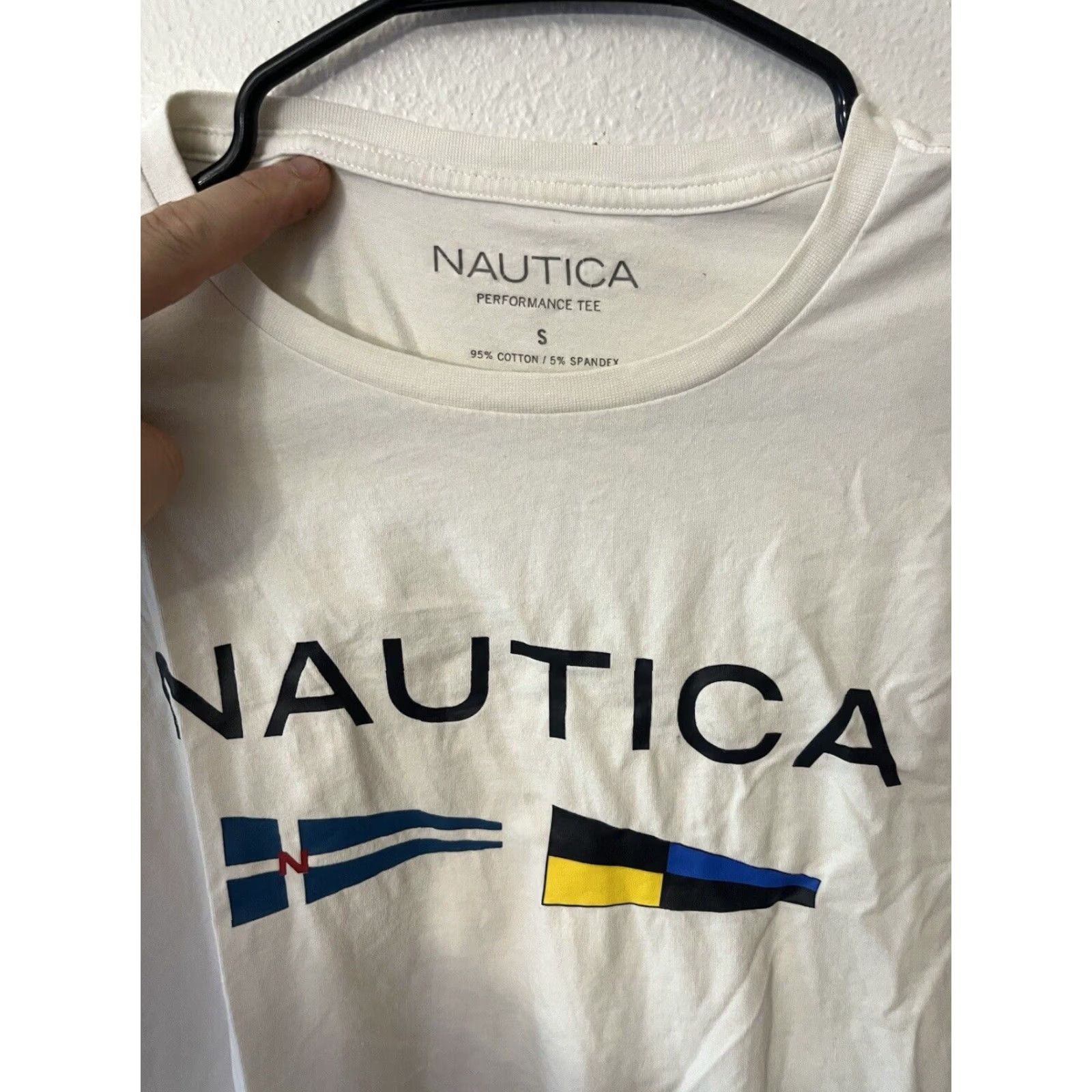 Nautica Nautica Performance T-Shirt Shirt Men S White Logo Short Sleeve Crew Neck 95% Cotton 5% Spandex Vintage No Mens Size US S / EU 44-46 / 1 - 3 Thumbnail