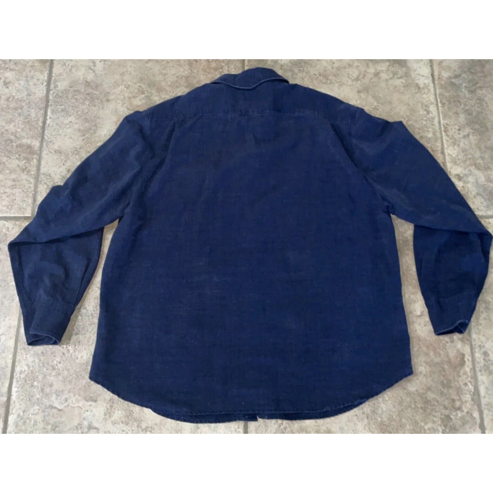 Guess VINTAGE Guess Linen Blend Button Down Shirt Adult XL Blue Size US XL / EU 56 / 4 - 5 Thumbnail