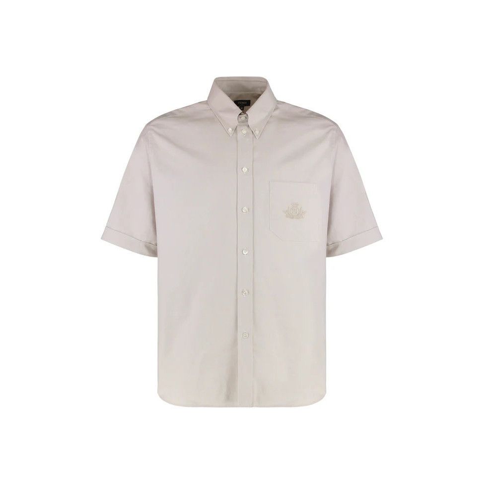 FENDI $770 Beige Oxford Shirt New