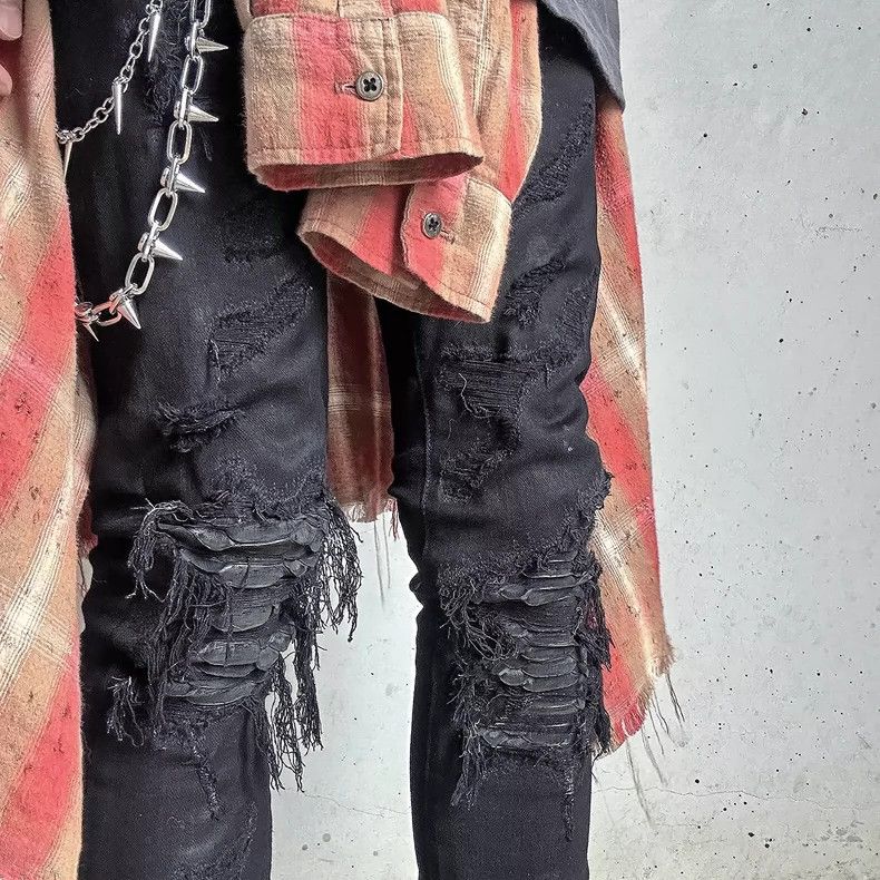 Amiri Amiri 16AW MX1 Snakeskin Patch Skinny Jeans 2502-Nextarrow Size US 29 - 8 Thumbnail
