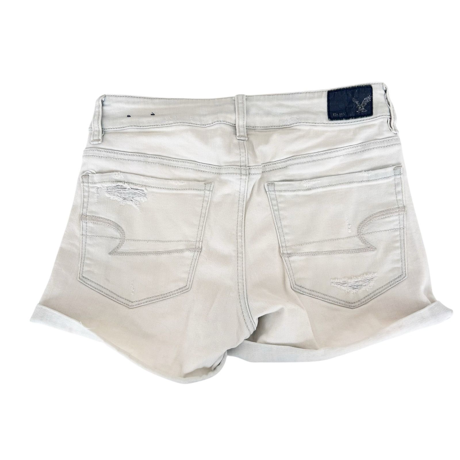 American Eagle Outfitters American Eagle Hi Rise Shortie Jean Shorts Sz 2 Size 26" / US 2 / IT 38 - 5 Thumbnail