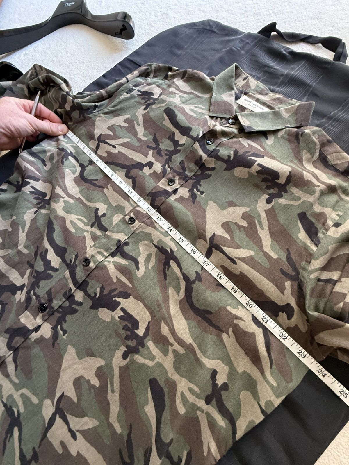 Saint Laurent Paris SS16 Saint Laurent camouflage camo shirt 😍 Hedi Slimane 41 Size US L / EU 52-54 / 3 - 6 Thumbnail