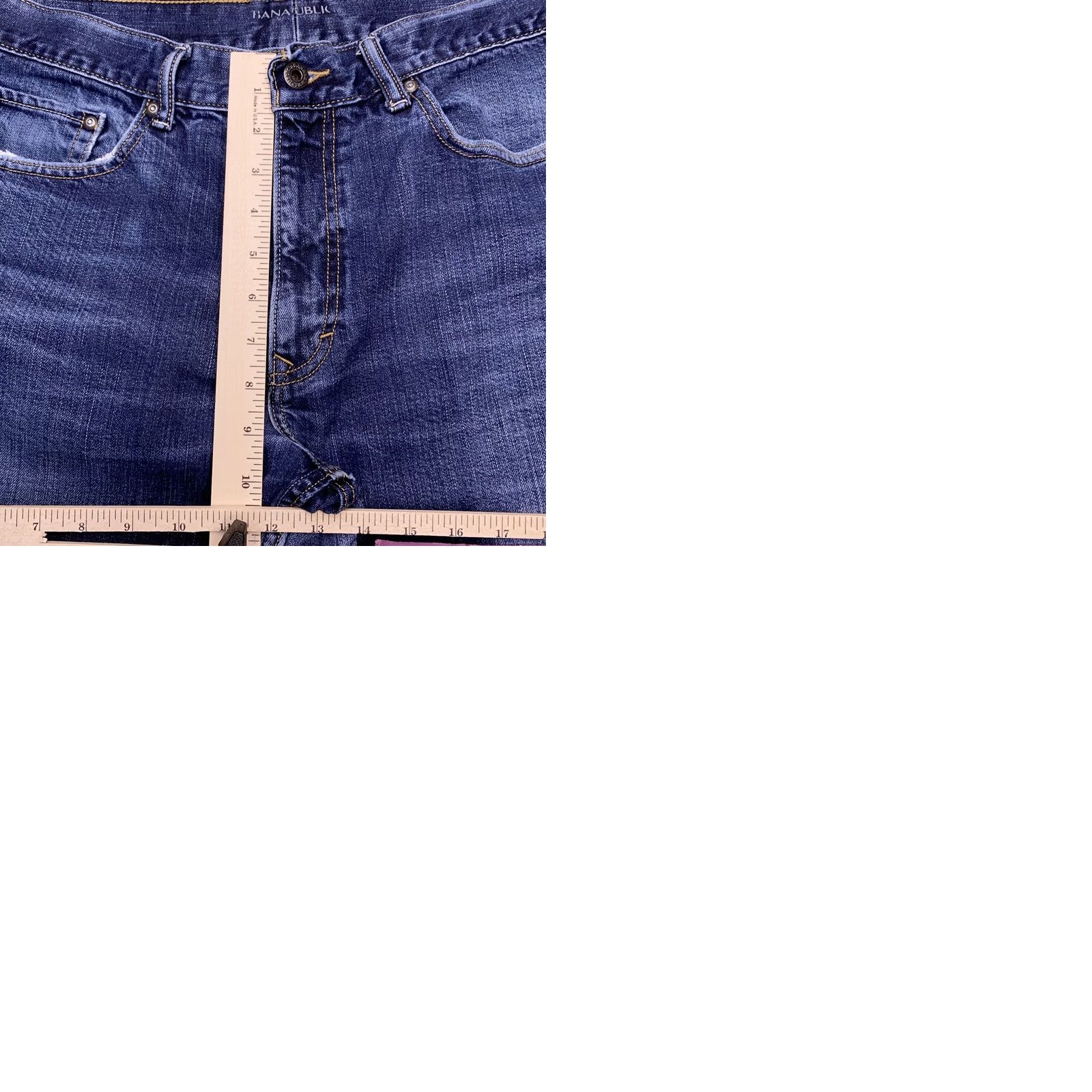 Banana Republic Banana Republic Jeans Mens 34x31 Straight Regular Denim Blue 5-Pocket Modern Mid Rise Belt Loops Pocket Buttons Vintage No Size US 34 / EU 50 - 9 Thumbnail