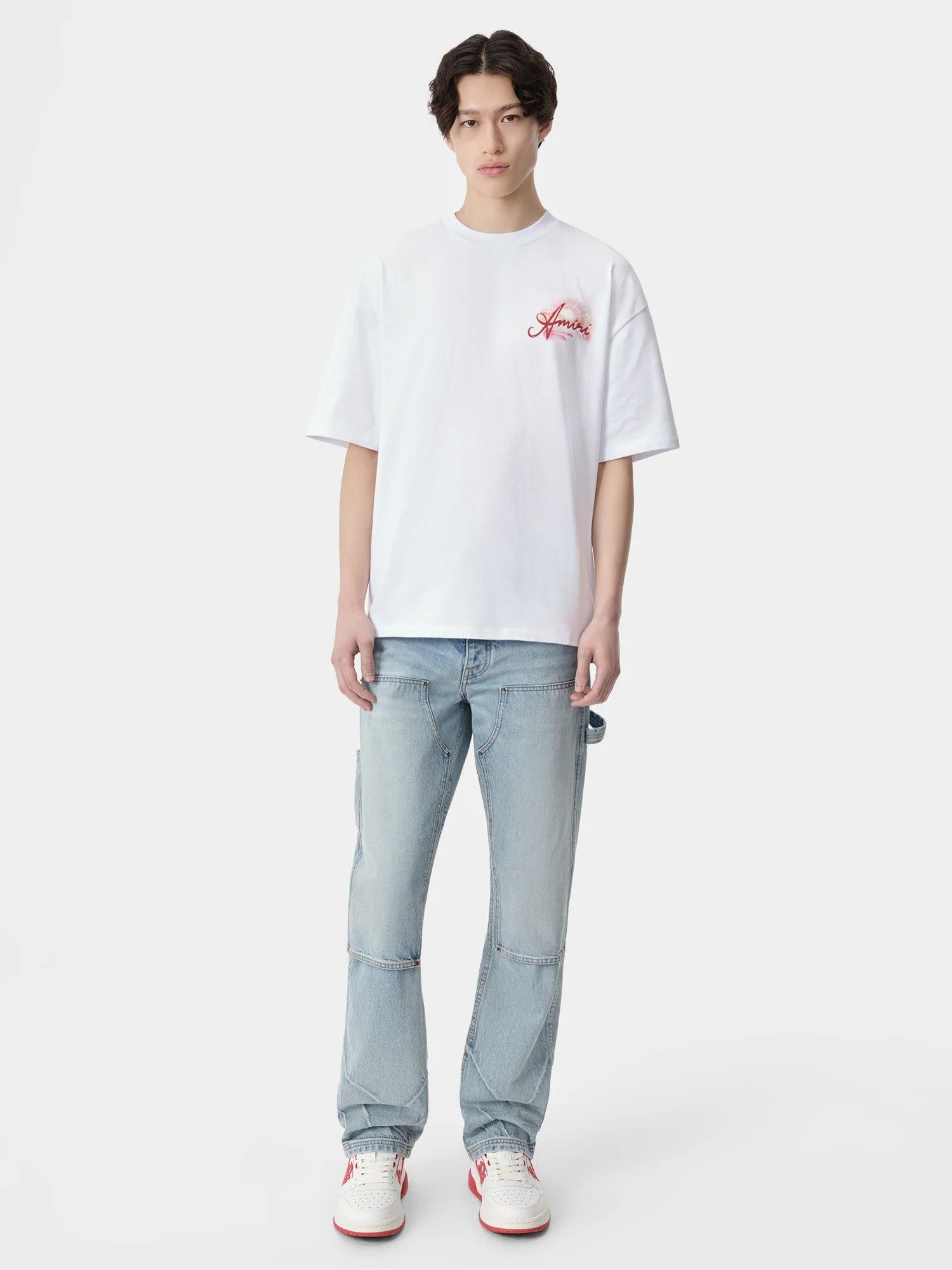 Amiri o1s1wg110525 Paradise Airbrush T-Shirt in White Size US S / EU 44-46 / 1 - 2 Thumbnail