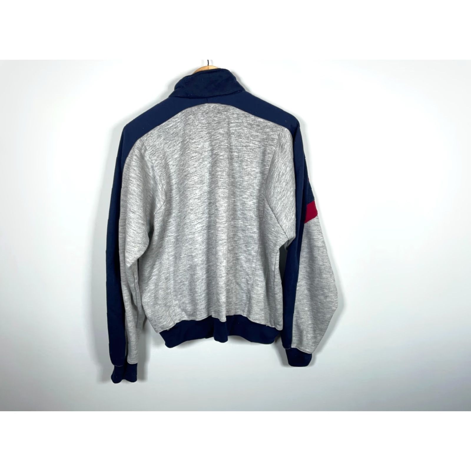 McGregor VINTAGE MacGregor Sweatshirt Adult XL Gray Striped Full Zip 80s 90s Hipster Retro Mens Size US XL / EU 56 / 4 - 2 Thumbnail
