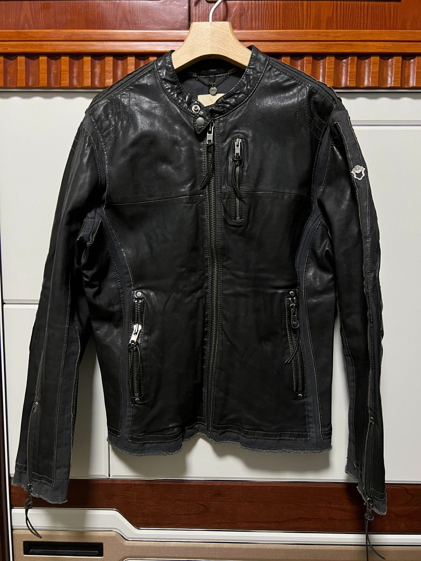 Diesel Diesel Vintage Leather Denim Sheepskin Jacket Size US L / EU 52-54 / 3 - 1 Thumbnail