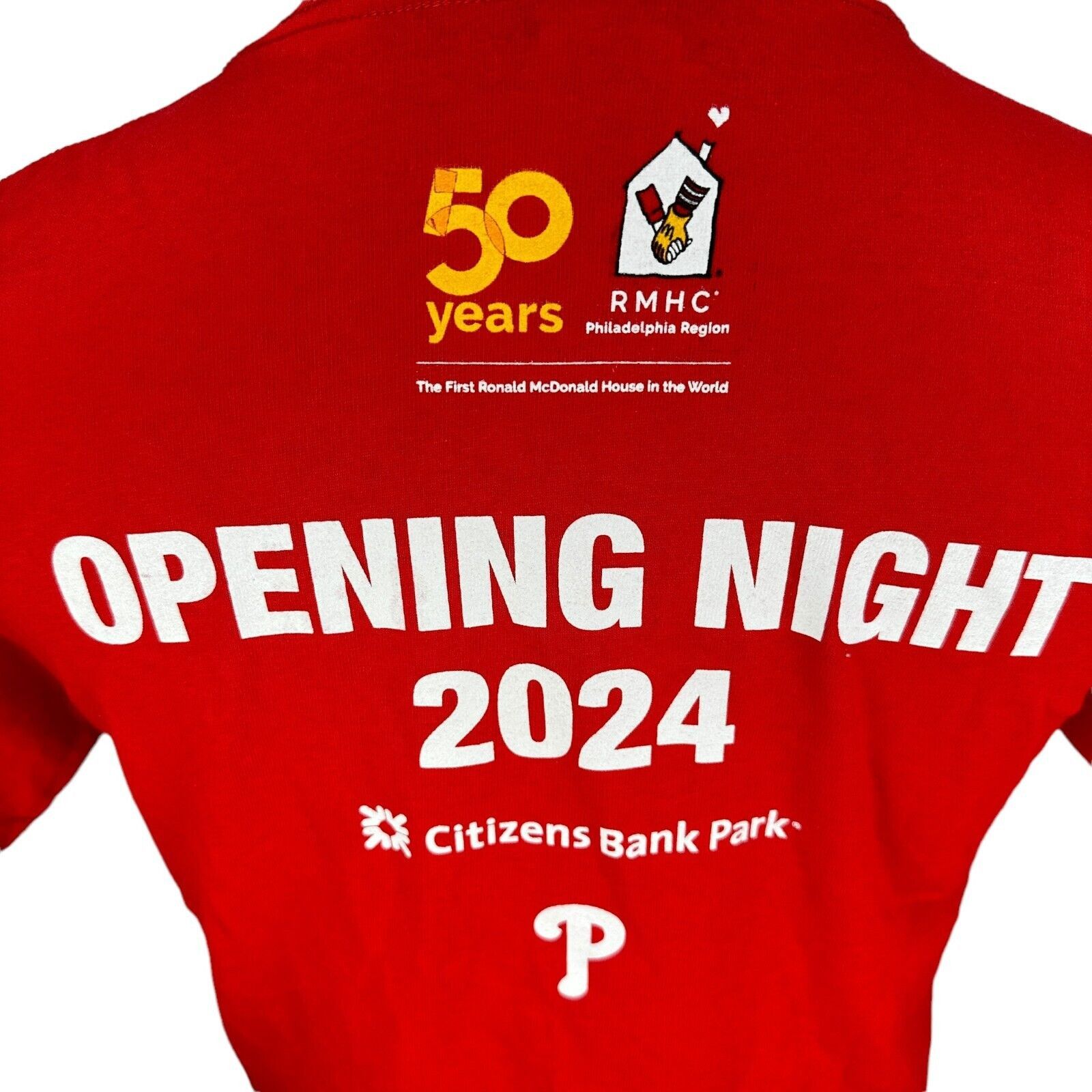 MLB Philadelphia Phillies T-Shirt Mens Medium Red Fightins Phils Size US M / EU 48-50 / 2 - 5 Thumbnail