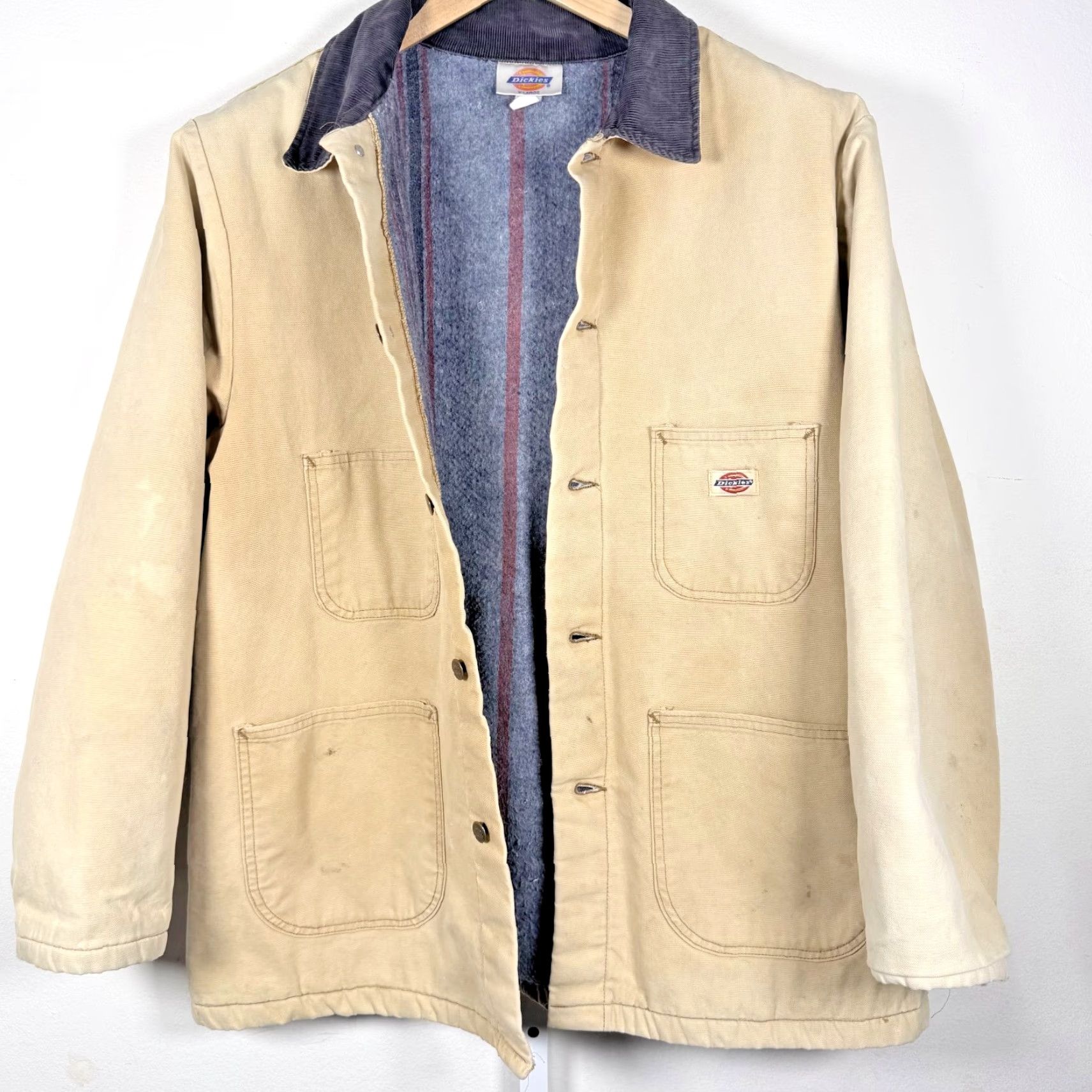 Dickies VINTAGE Dickies Barn Chore Jacket Men XL Beige Canvas Button Long Sleeve Classic Size US XL / EU 56 / 4 - 3 Thumbnail