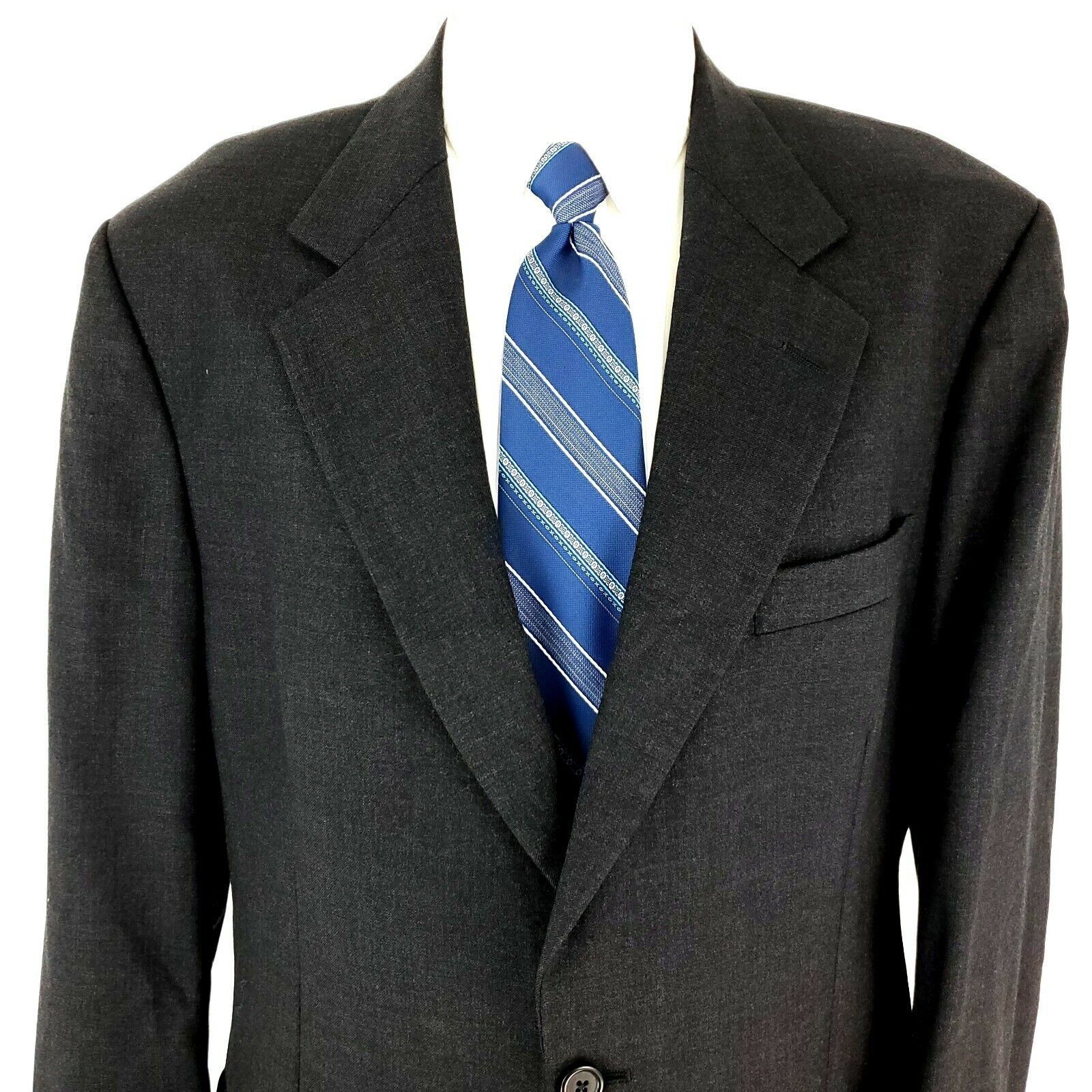 Joseph Abboud Joseph Abboud Heavy Wool 2 Button Blazer 42L Gray Sport Coat Size 42L - 1 Thumbnail