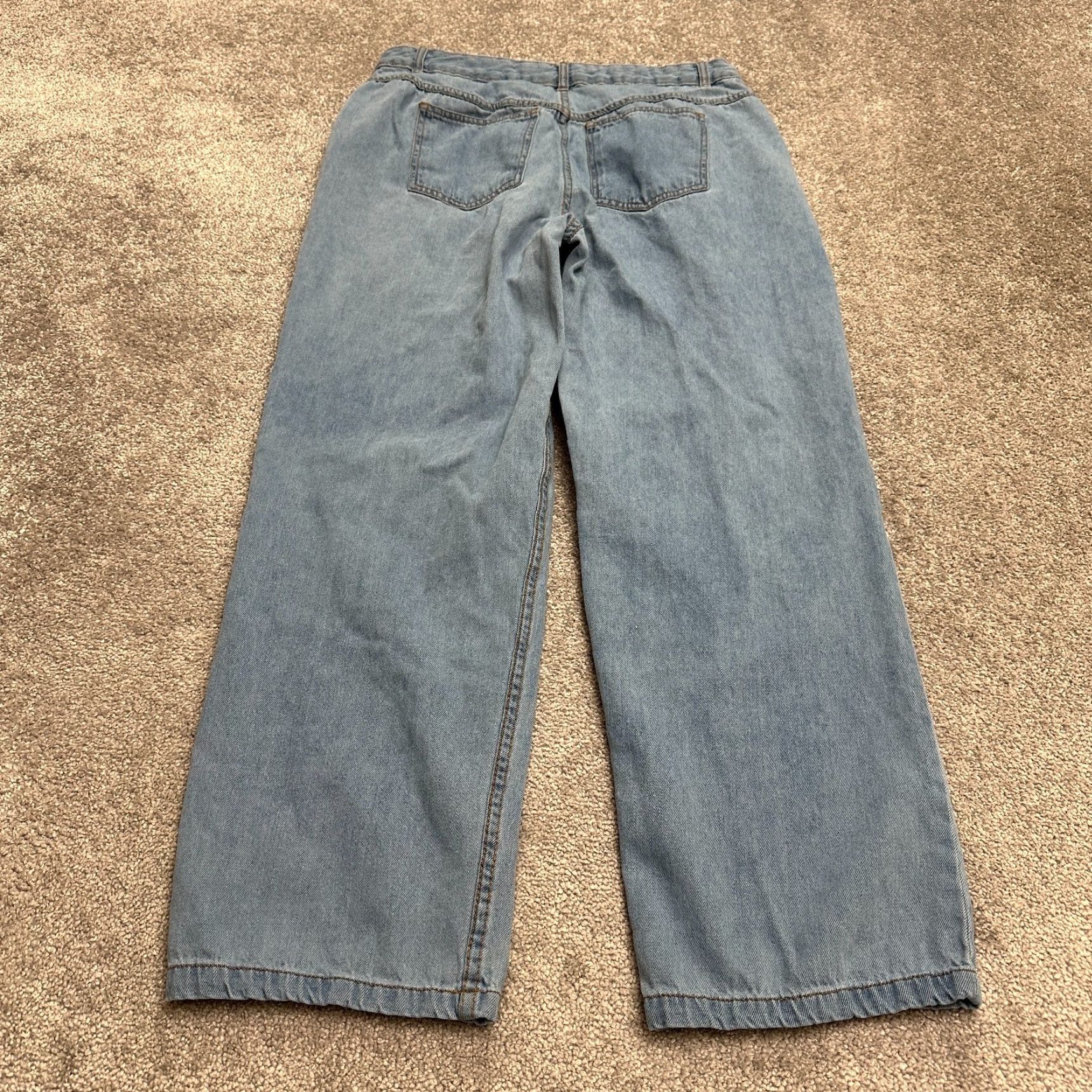 Vintage Woman Within Jeans Jeans Adult 14W Plus 33x28.5 Blue Denim 5-Pocket Button Closure Light Wash Womens Size 36" / US 14 / IT 50 - 2 Thumbnail