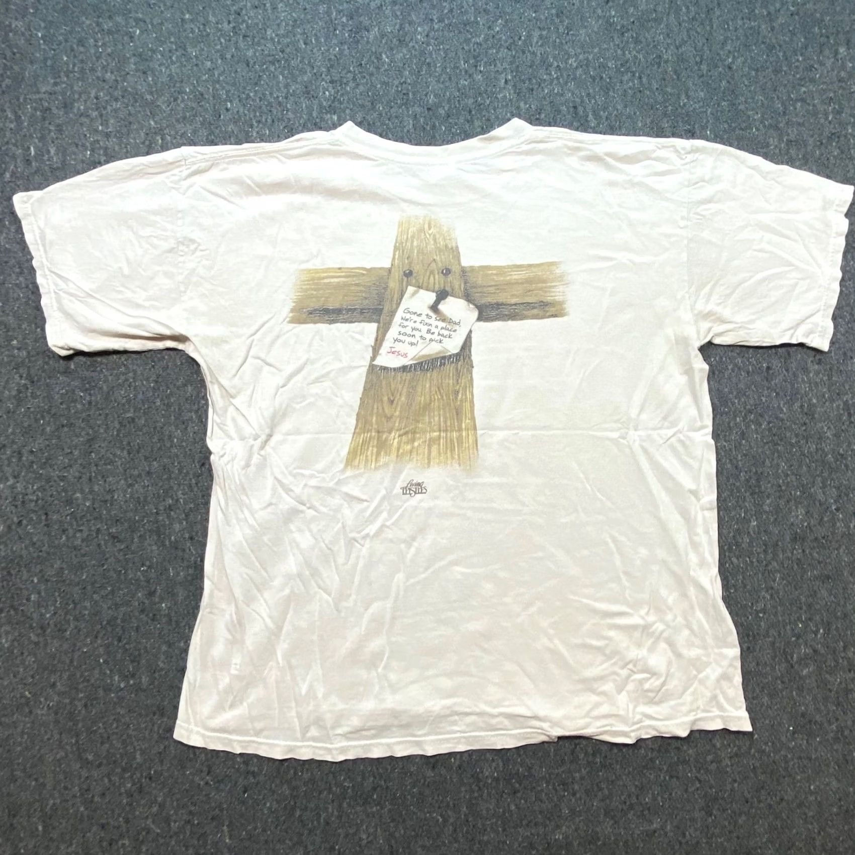 Gildan Gildan T Shirt XL Mens White Living Epistles Christian Jesus Graphic Vintage Shirt Graphic Print 90s Mens Mens Size US XL / EU 56 / 4 - 6 Thumbnail