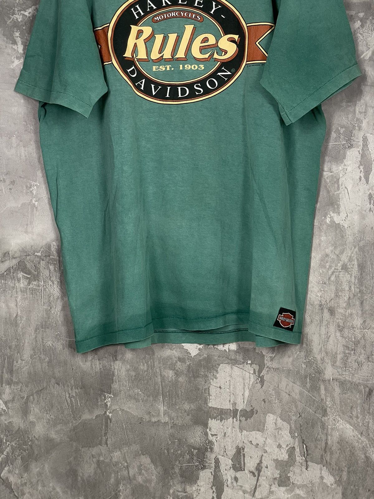 Harley Davidson × Vintage Vintage 1991 Harley Davidson "Harley Rules" T-shirt Size US XL / EU 56 / 4 - 5 Thumbnail