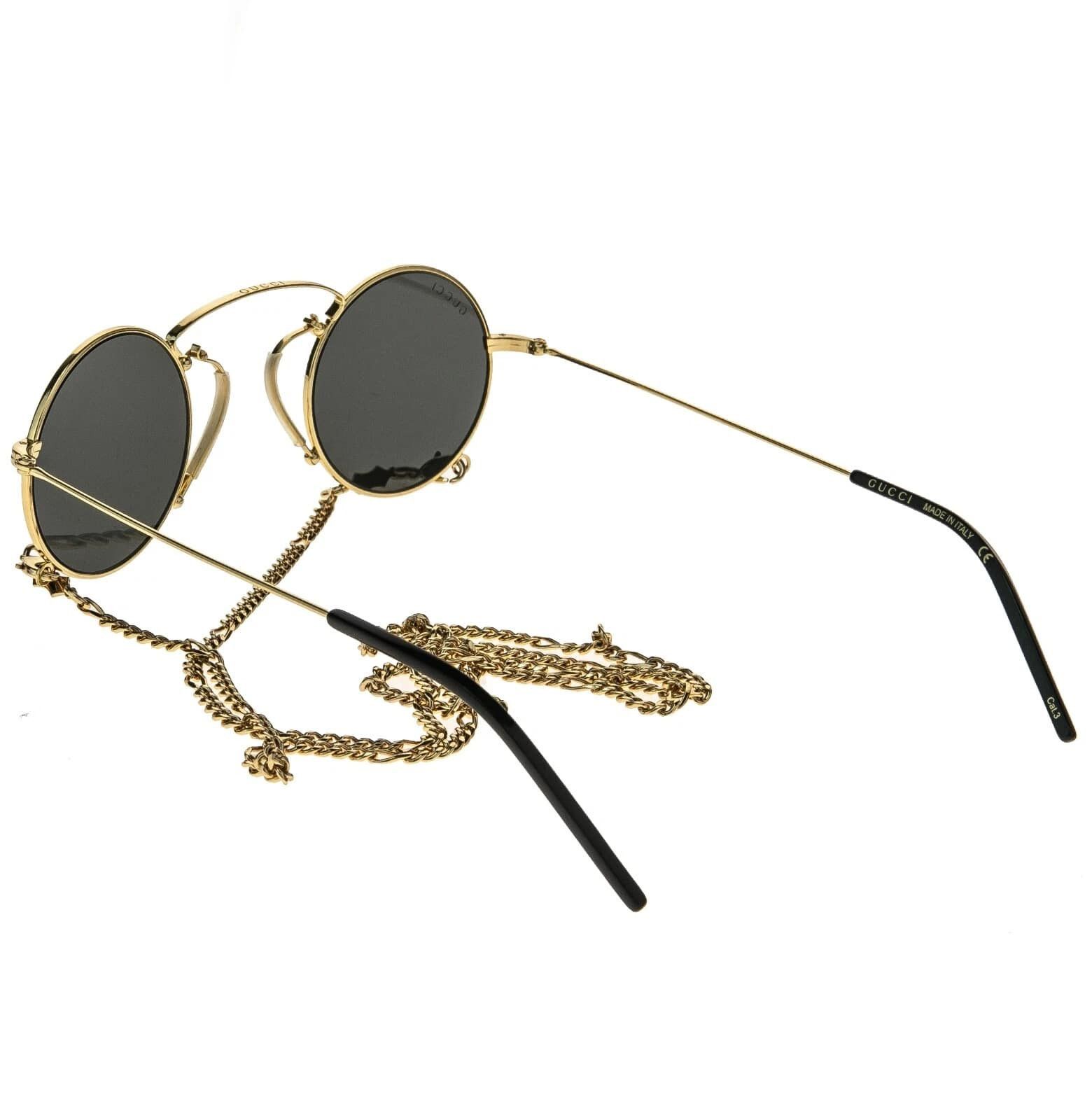 Gucci GUCCI GG0991S ARIA Pinke-nez 0991 Black Gold Chain 002 Size ONE SIZE - 8 Thumbnail
