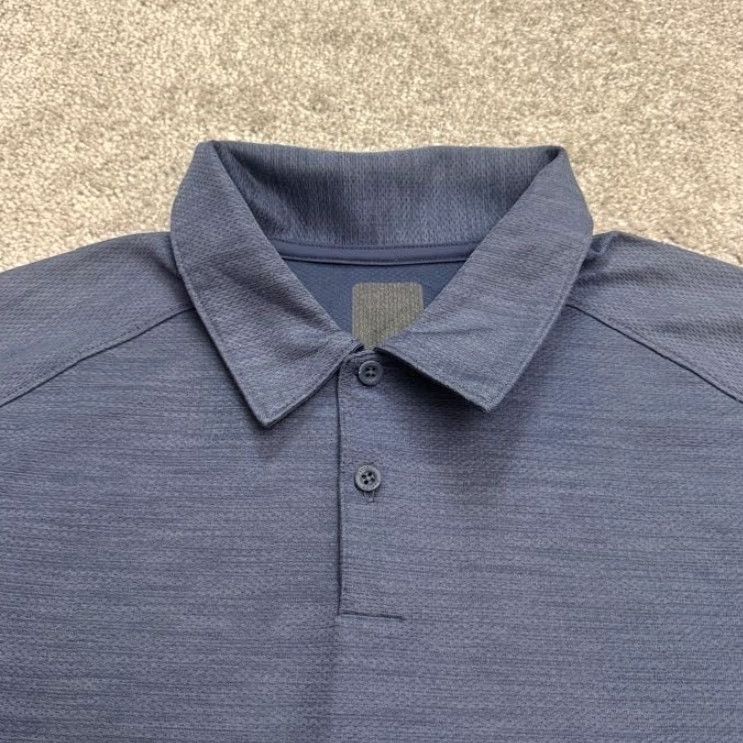 Oakley VINTAGE: No — Oakley Performance Golf Polo Shirt Mens Medium Heather Blue Activewear Athletic Size US M / EU 48-50 / 2 - 3 Thumbnail