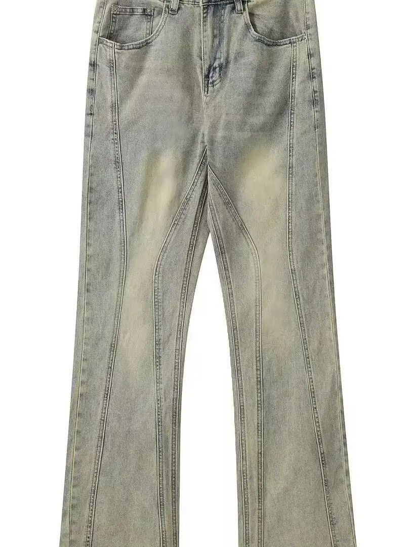 Japanese Brand × Jean Retro straight tube micro flared patchwork jeans Size US 32 / EU 48 - 5 Thumbnail
