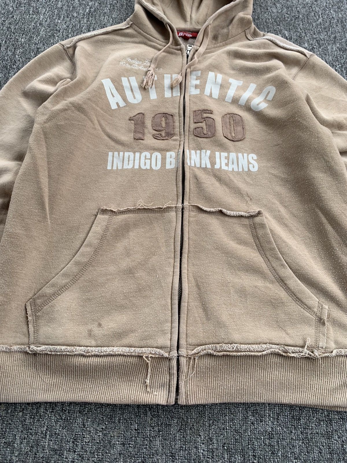 Other Indigo Bank Sunfaded Distressed Vintage Style Zip Jacket Size US L / EU 52-54 / 3 - 3 Thumbnail