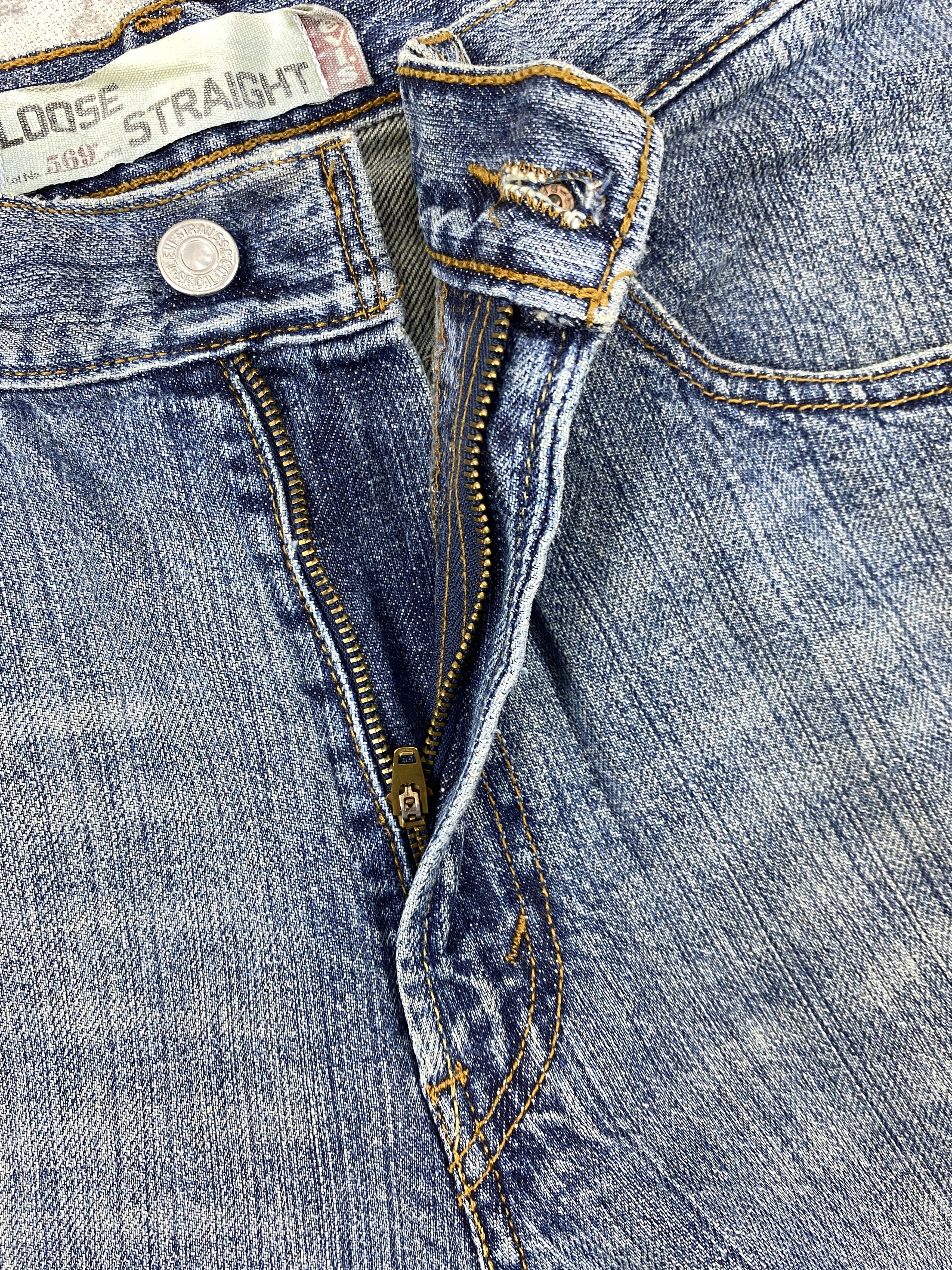 Levi's Indigo Vintage Levi's 569 Loose Straight Denim 34x30.5 JN486 Size US 34 / EU 50 - 6 Thumbnail