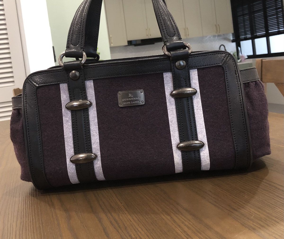 Burberry Burberry Purple Shoulder Bags for Wool Exterior Women Size ONE SIZE - 2 Thumbnail