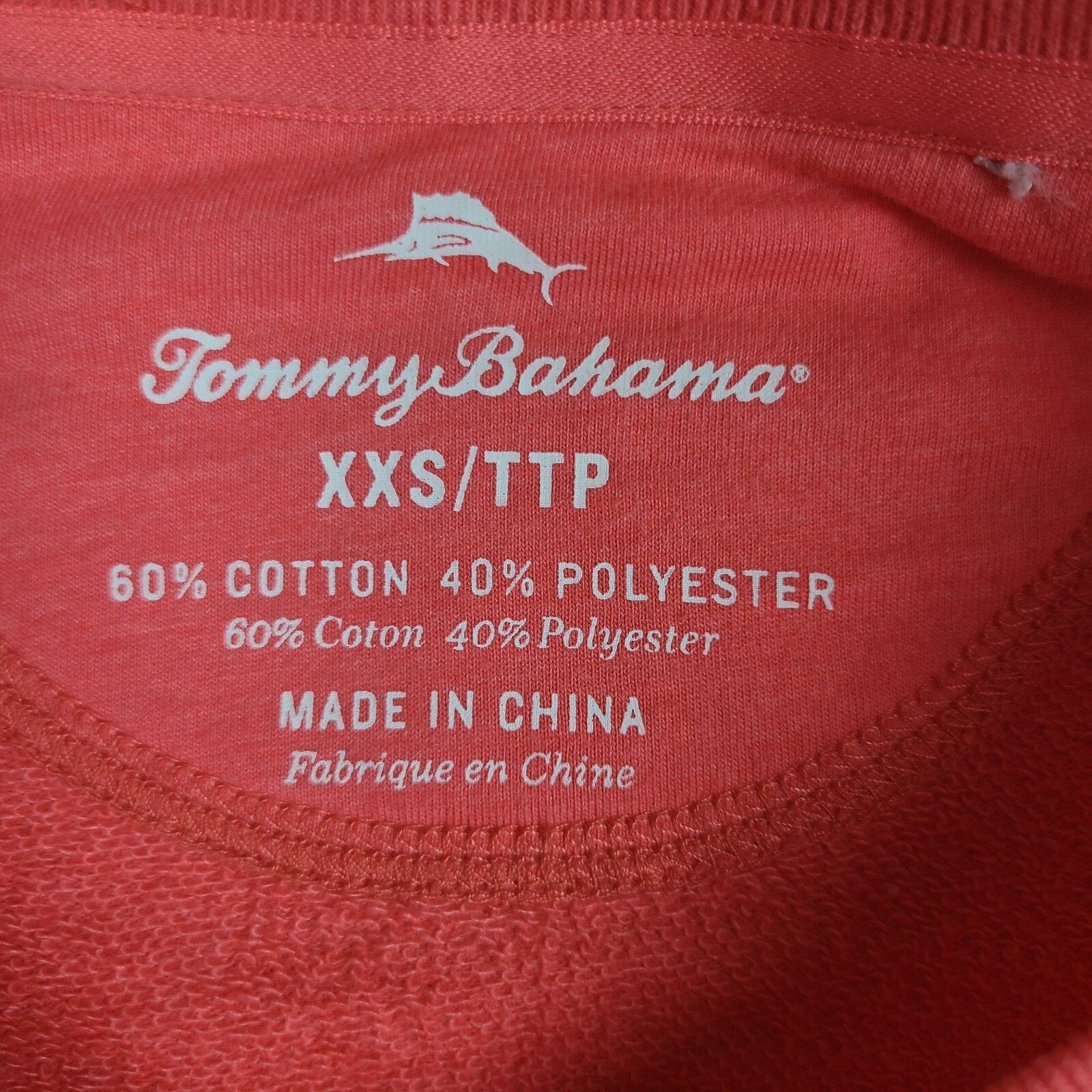 Tommy Bahama Tommy Bahama Coral Sun Fade Sweatshirt -Womens sz XXS Pink Size XXS / US 00 / IT 34 - 3 Thumbnail