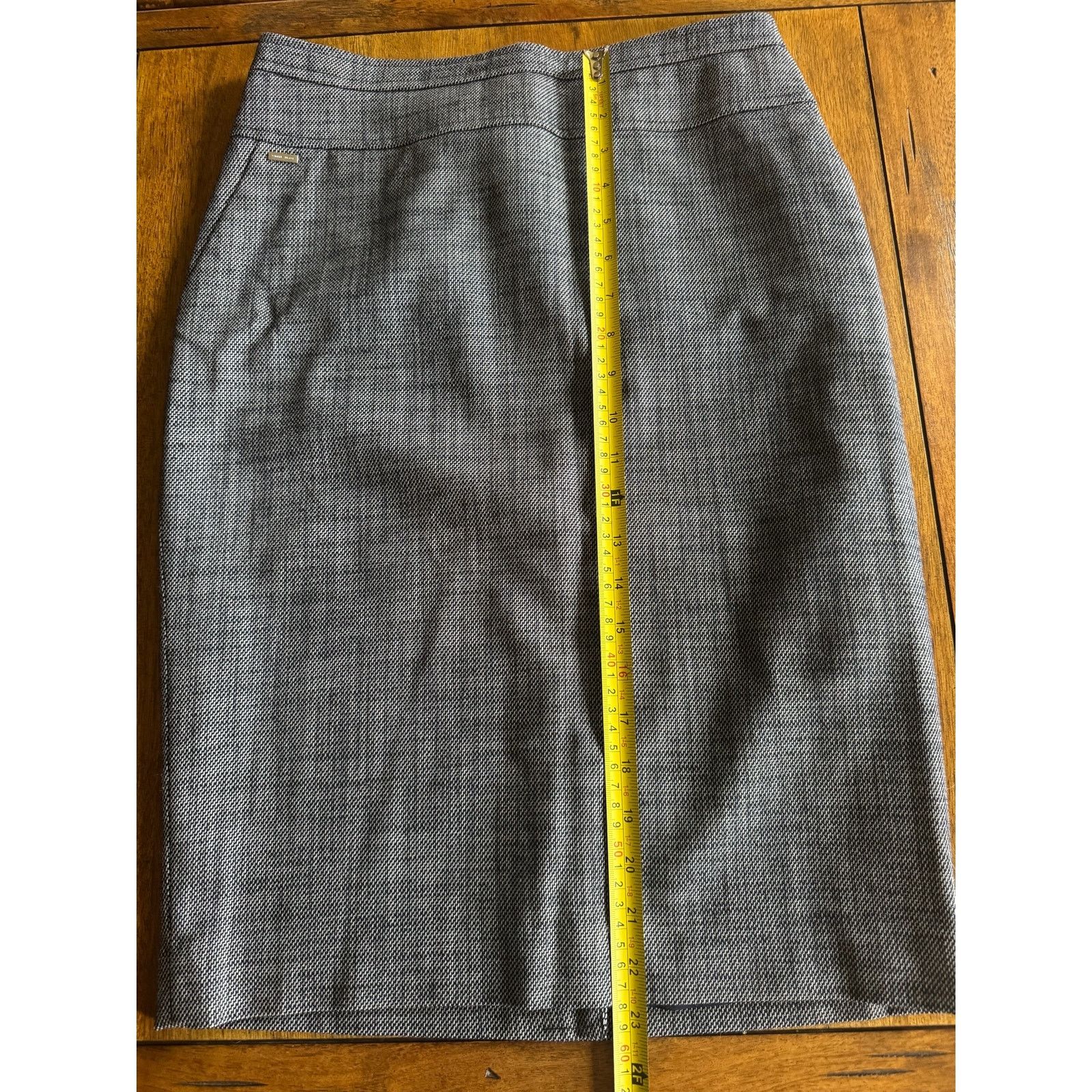 White House Black Market NWT White House Black Market Pencil Skirt Size 4 Navy Tweed Size 27" / US 4 / IT 40 - 7 Thumbnail