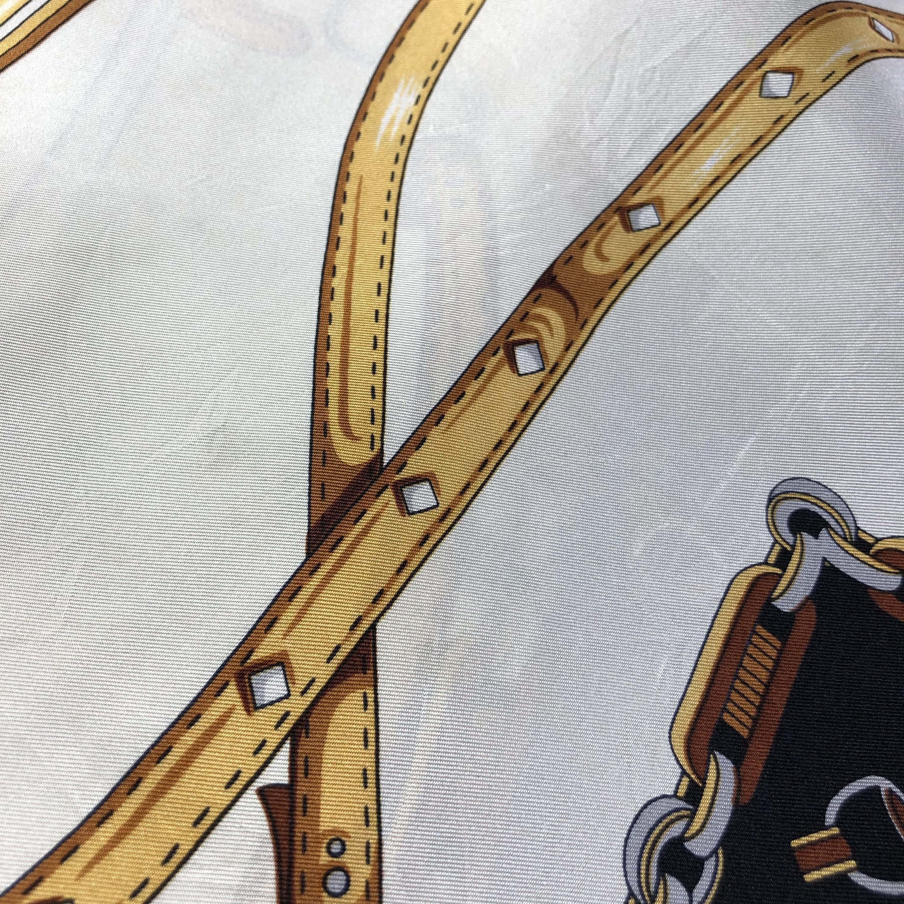 Japanese Brand Luxury Harness Hand Rolled Silk Scarf M786 Size ONE SIZE - 5 Thumbnail