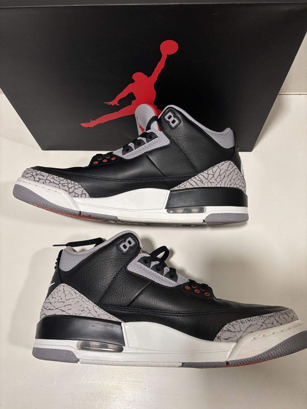 Jordan Brand Jordan 3 Retro OG Black Cement (2024) Size US 12 / EU 45 - 1 Thumbnail