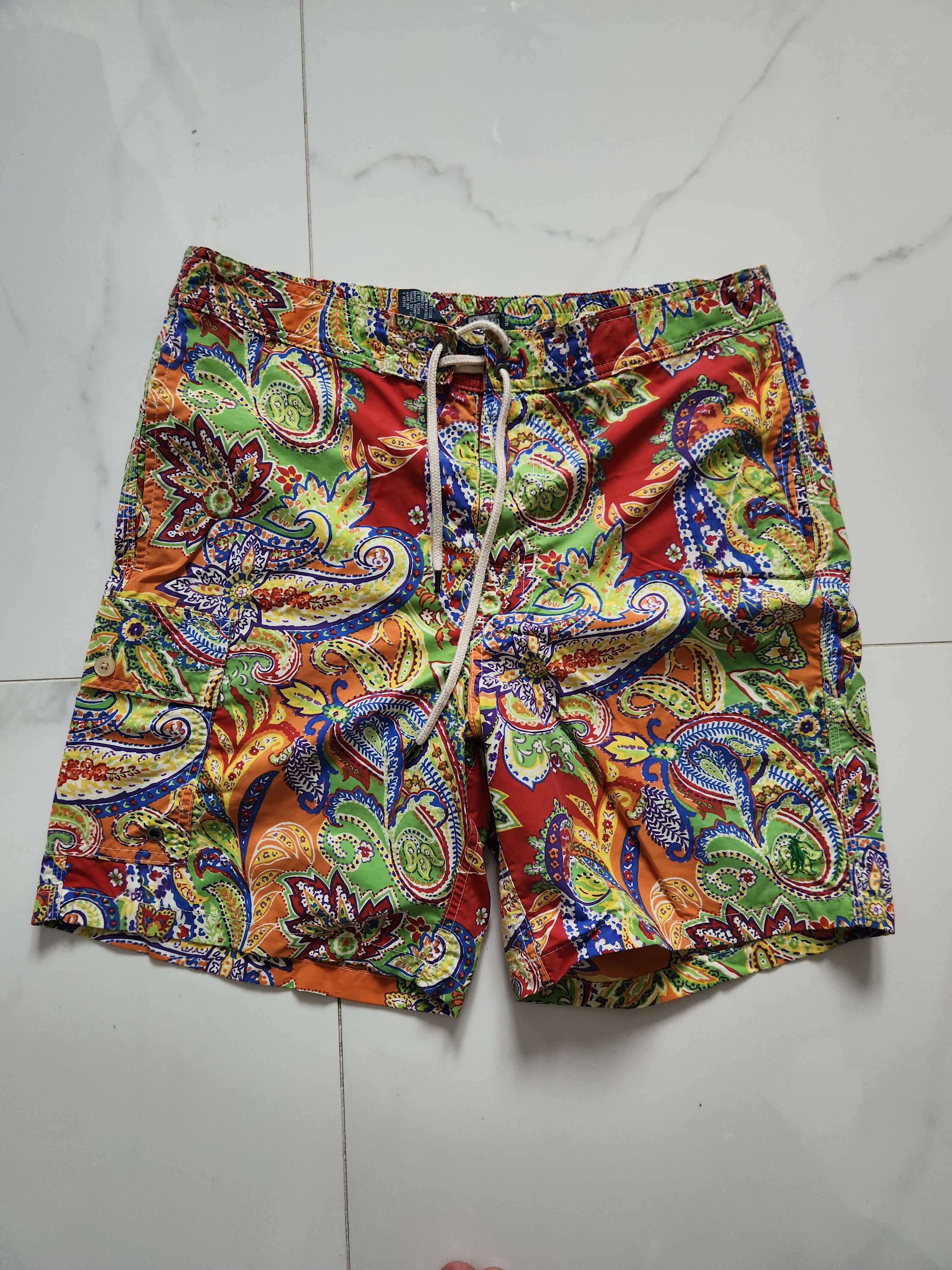 Polo Ralph Lauren Polo Ralph Lauren Paisley Swim Trunks Size US 31 - 1 Thumbnail