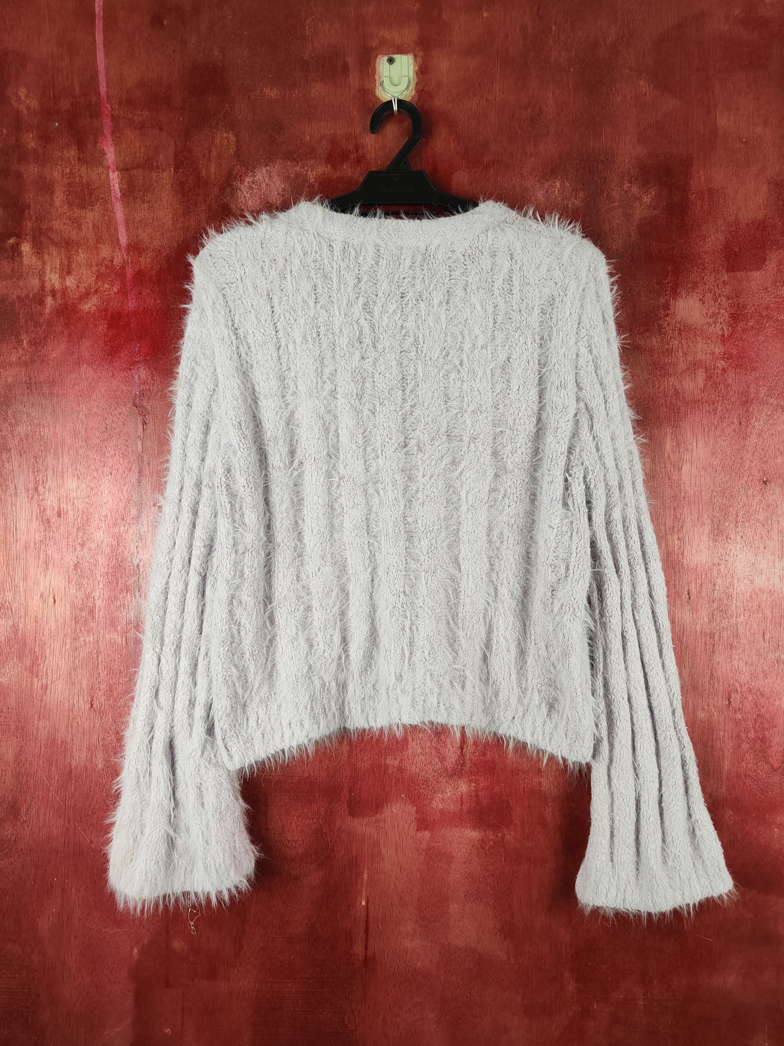 Vintage Artists GRL Light Purple Fur Mohair Knitwear Cardigan Size M / US 6-8 / IT 42-44 - 7 Thumbnail