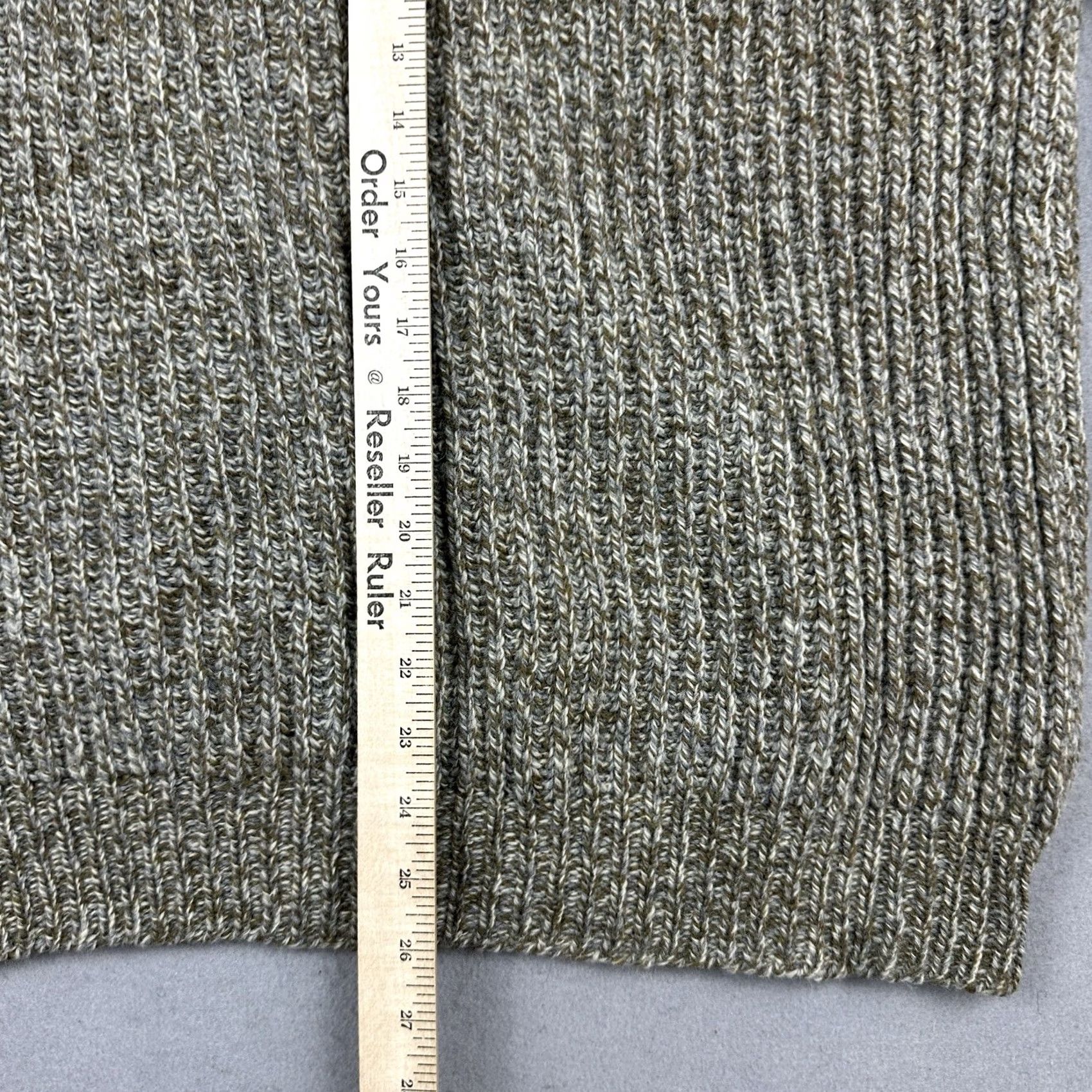 CO VINTAGE Dunn & Co Kilspindie Sweater Men XL Brown Earth Tone Ribbed Wool Marled Pullover Knit Wool Solid Pattern Casual Preppy Collarless Long Sleeve Size US XL / EU 56 / 4 - 6 Thumbnail