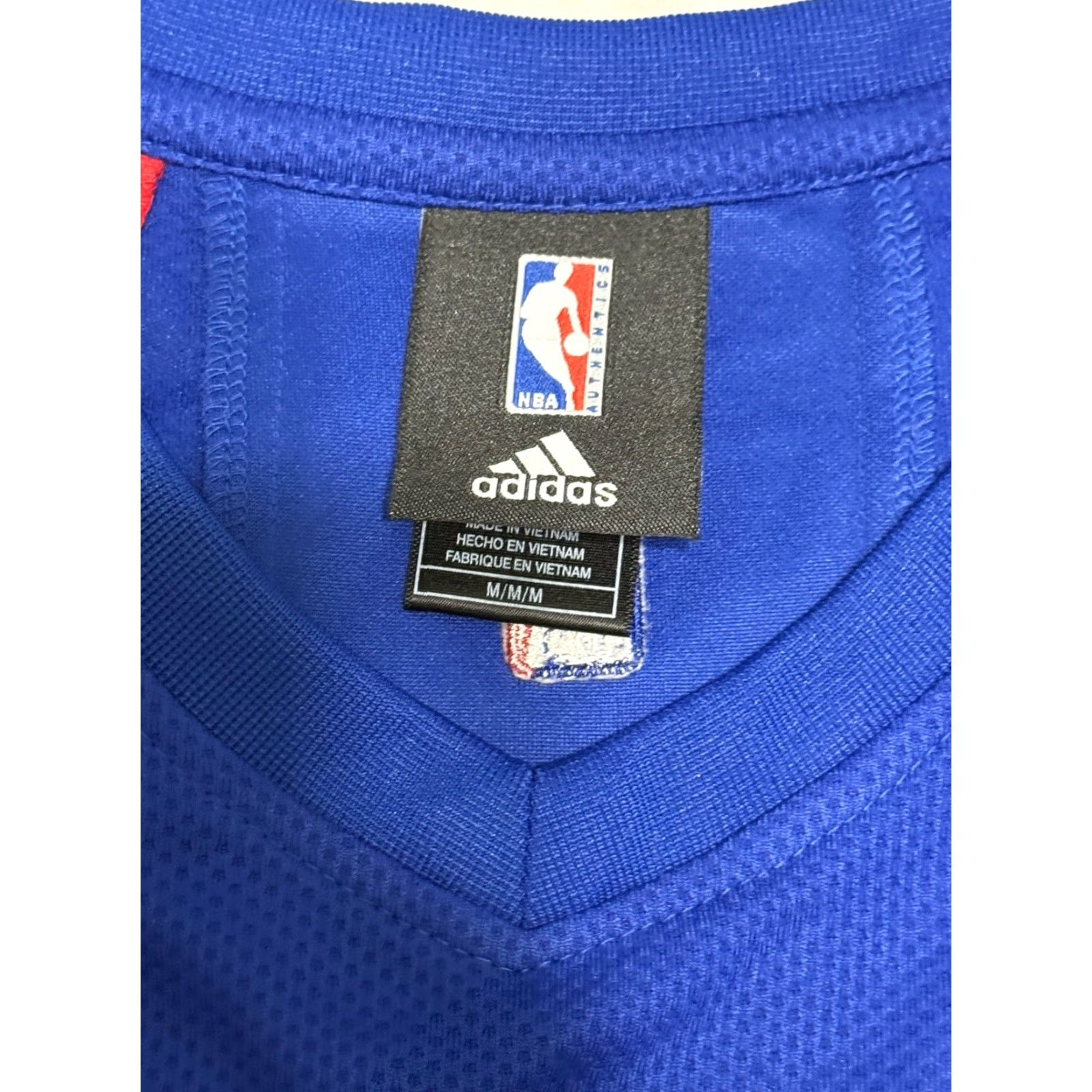 Adidas VINTAGE Adidas Detroit Pistons NBA Basketball Warm Up Shooting Shirt Long Sleeve Adult Medium Blue Mens Size US M / EU 48-50 / 2 - 6 Thumbnail