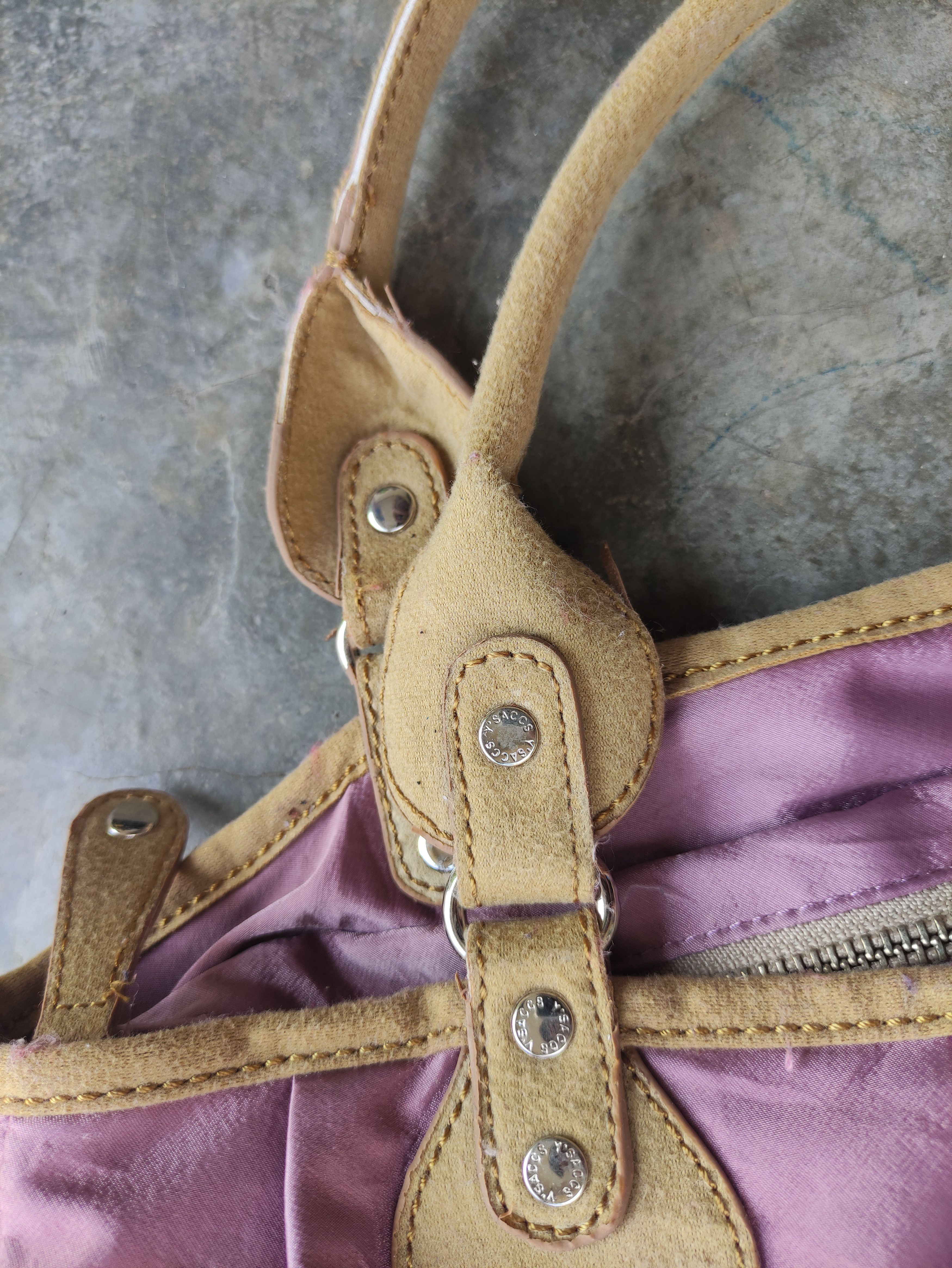 Yohji Yamamoto Y'SACCS BY YOHJI YAMAMOTO NYLON PURPLE HAND CARRY/TOTE BAG Size ONE SIZE - 11 Thumbnail
