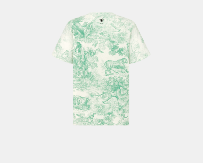 Dior o1w1db10925 443T09 Dioriviera T-Shirt in White/Aquamarina Size XS / US 0-2 / IT 36-38 - 2 Thumbnail