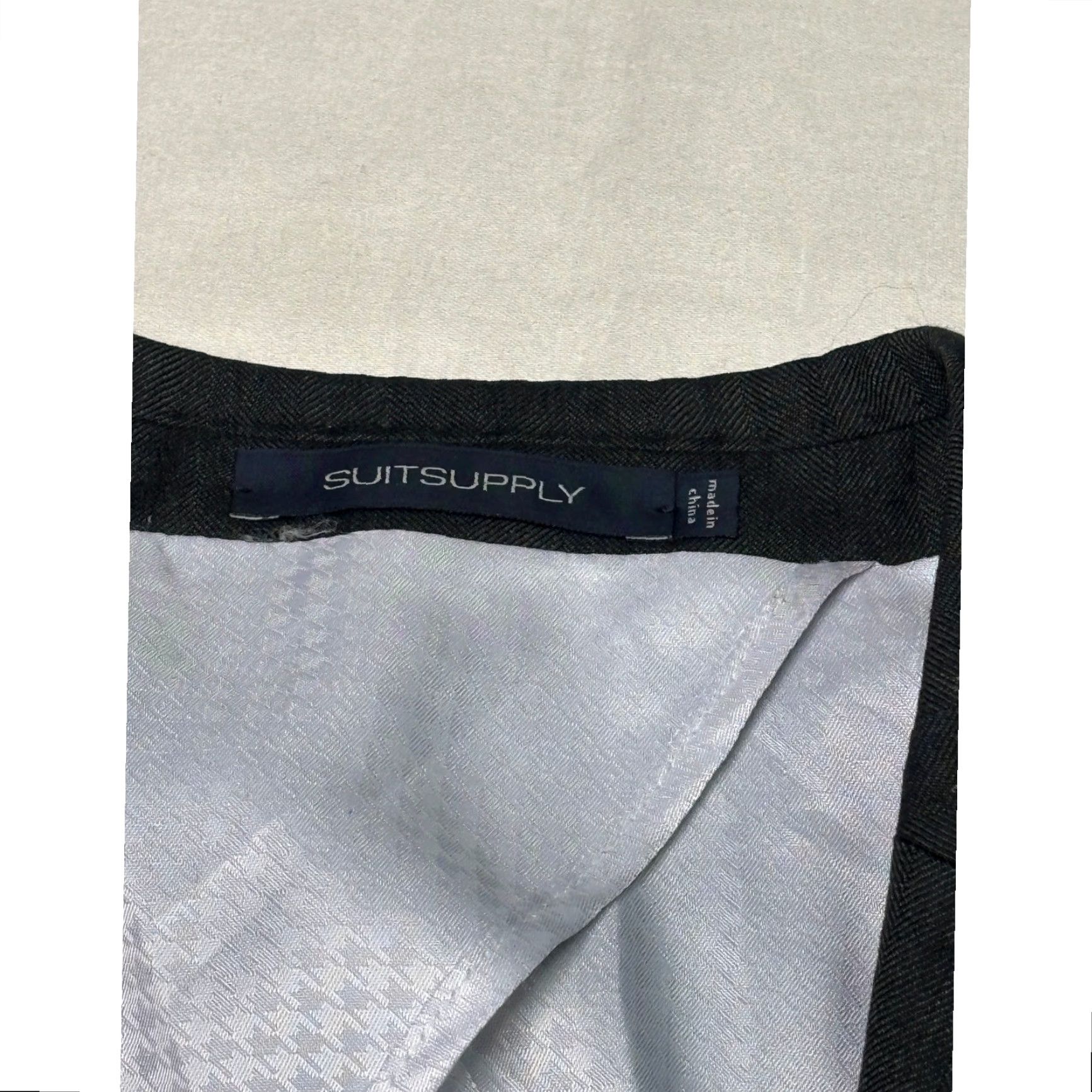 Suitsupply Suitsupply La Spalla Drago Super 130s Wool Blazer Jacket Grey Herringbone 34R Size 34R - 4 Thumbnail