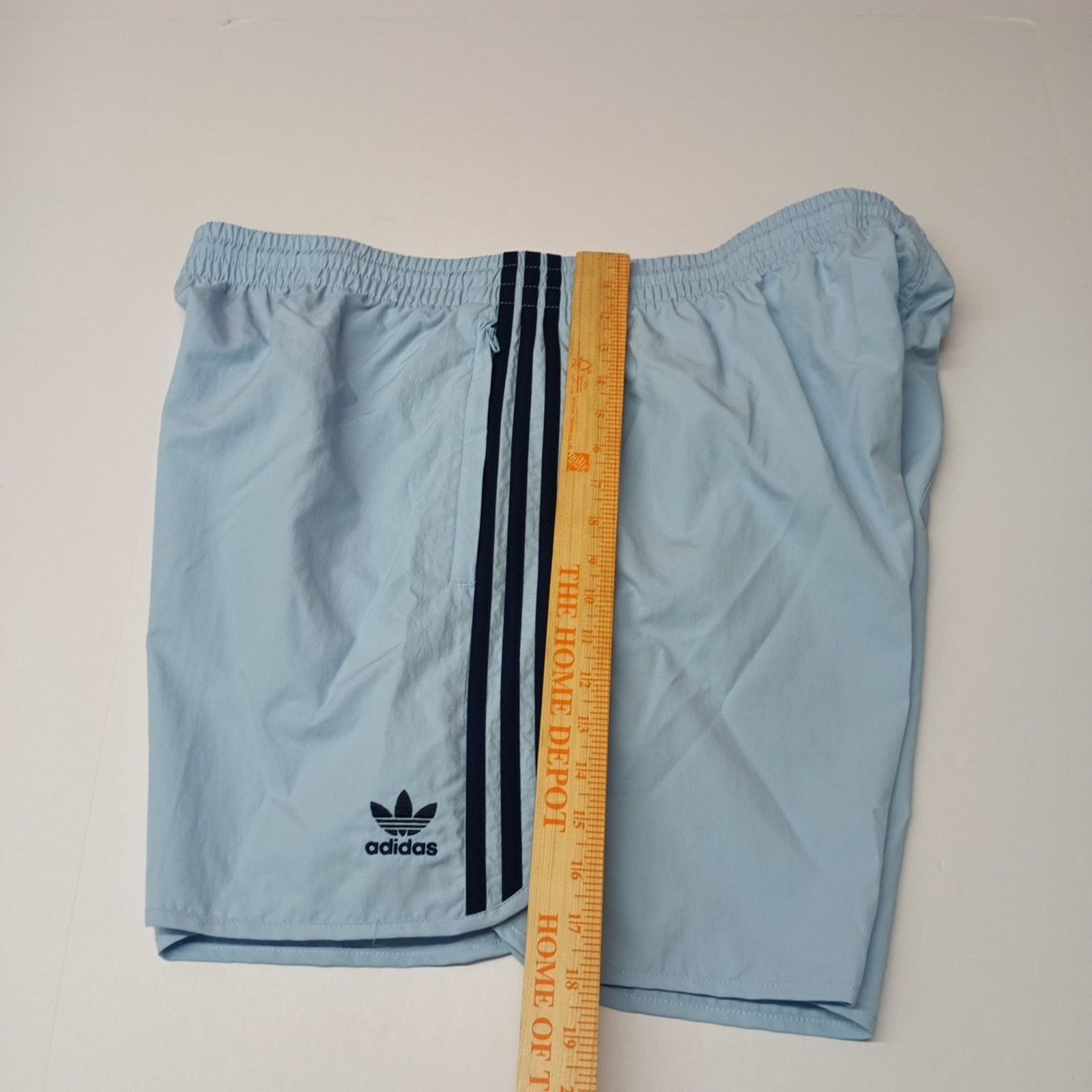 Adidas Adidas Men's Size 2XL Sprinter Shorts Sky Blue Zip Pockets Size US 40 / EU 56 - 7 Thumbnail
