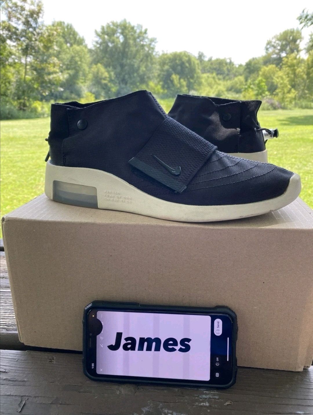 Fear of God Air Fear Of God Moc Black AT8086002 Size 8.5 Men Size US 8.5 / EU 41-42 - 1 Thumbnail