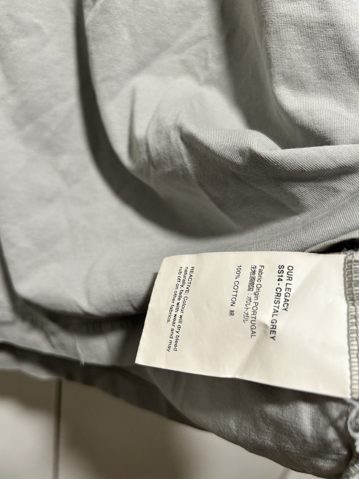 Our Legacy Our legacy charcoal grey s/s 14 tee Size US S / EU 44-46 / 1 - 3 Thumbnail