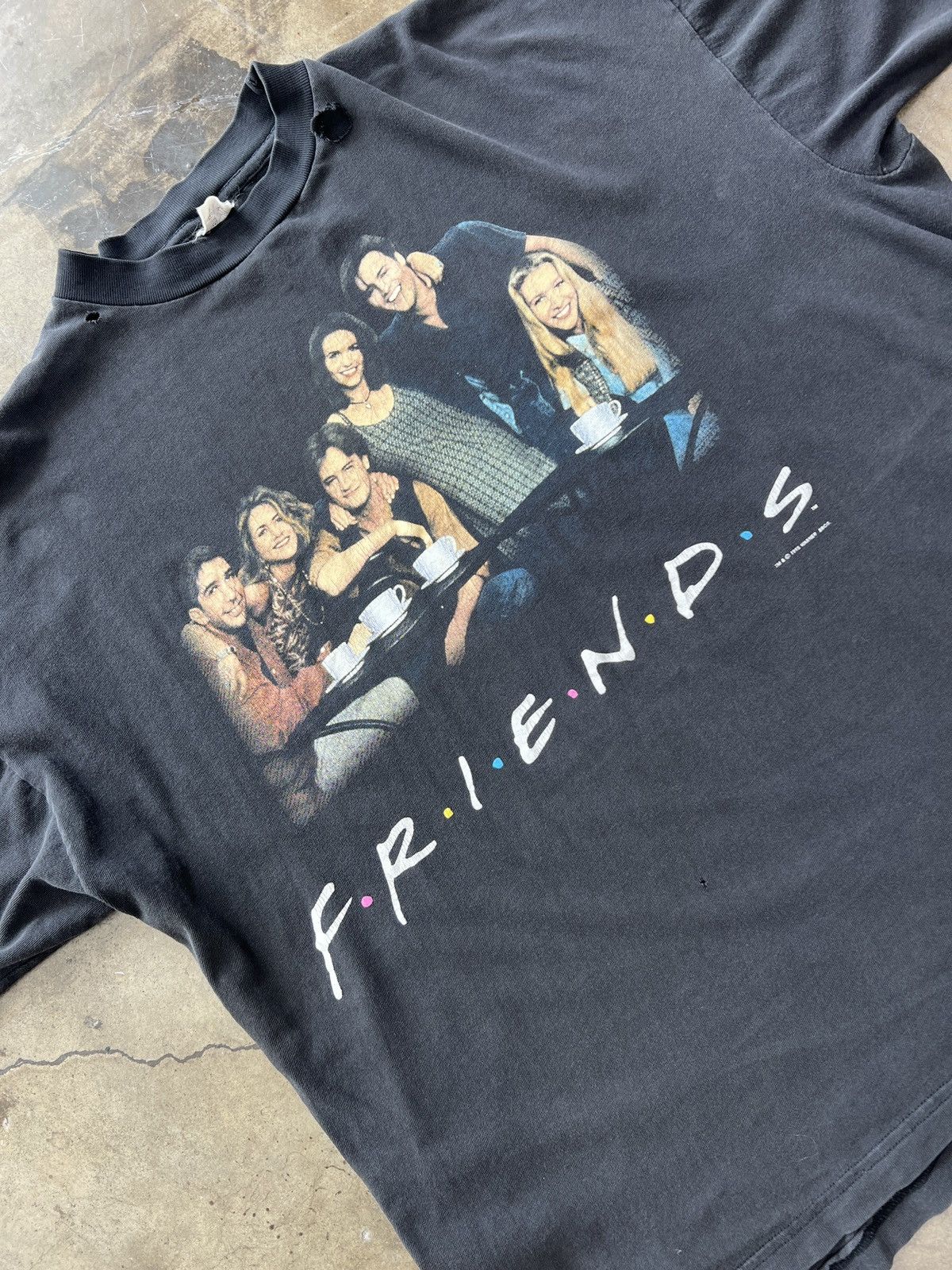 image of Vintage 1995 Friends Cast Tee Sz. XL in Black, Men's