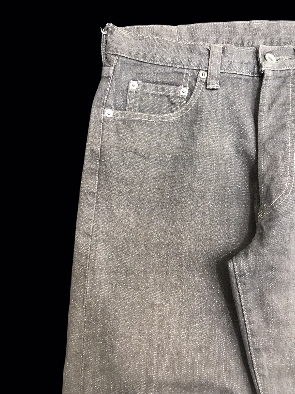 Japanese Brand 💥90s Style💥MODEST GOVERN REGULAR GREY JAPAN DENIM F400 Size US 29 - 4 Thumbnail