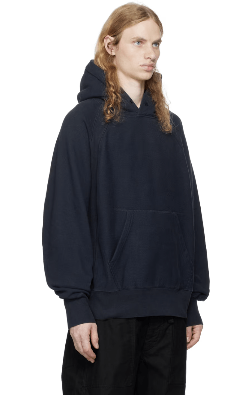 Engineered Garments Navy Raglan Hoodie Size US XXS / EU 40 - 2 Thumbnail
