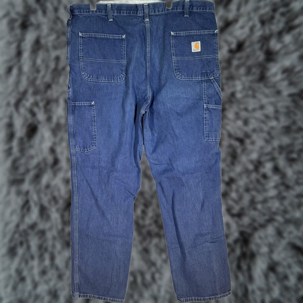 Carhartt VINTAGE Carhartt Jeans Mens 40x32 Blue Dungaree Fit Carpenter Denim Work Utility Zip Fly Size US 40 / EU 56 - 1 Thumbnail