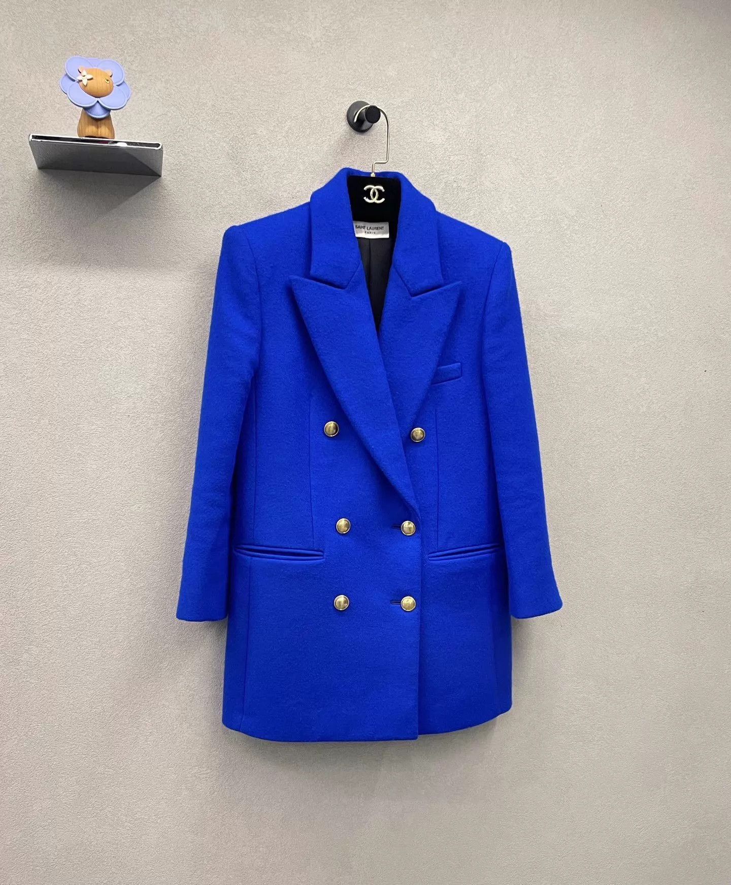 Yves Saint Laurent YSL Cobalt Blue Blazer Women 36 Size XS / US 0-2 / IT 36-38 - 3 Thumbnail