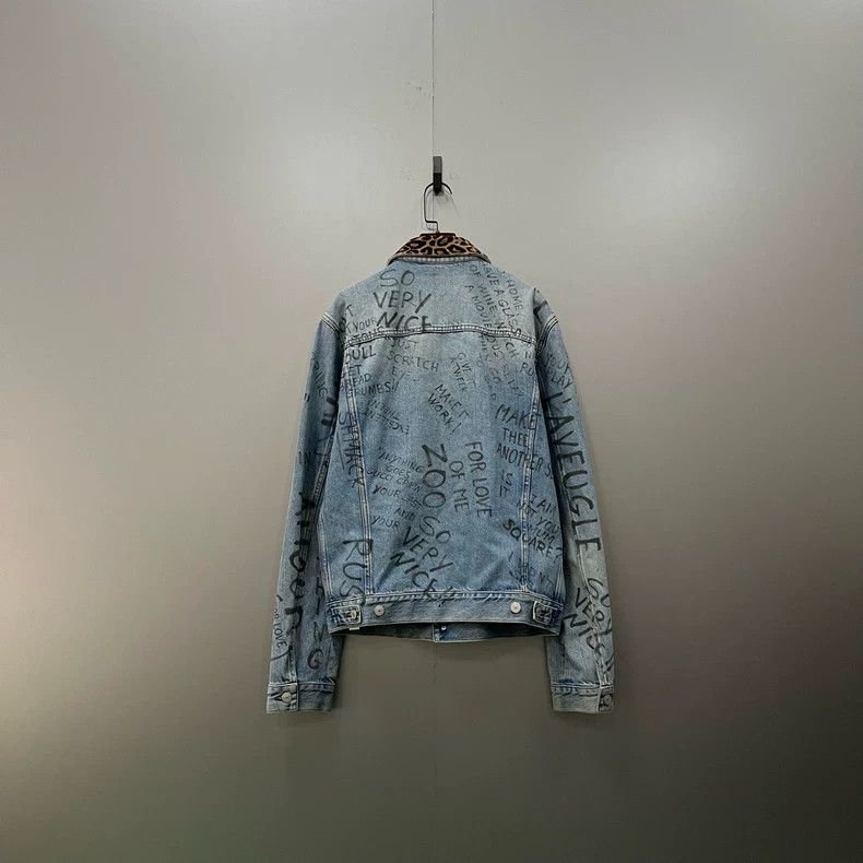 Gucci Gucci Leopard graffiti full-print denim jacket Size US M / EU 48-50 / 2 - 2 Thumbnail