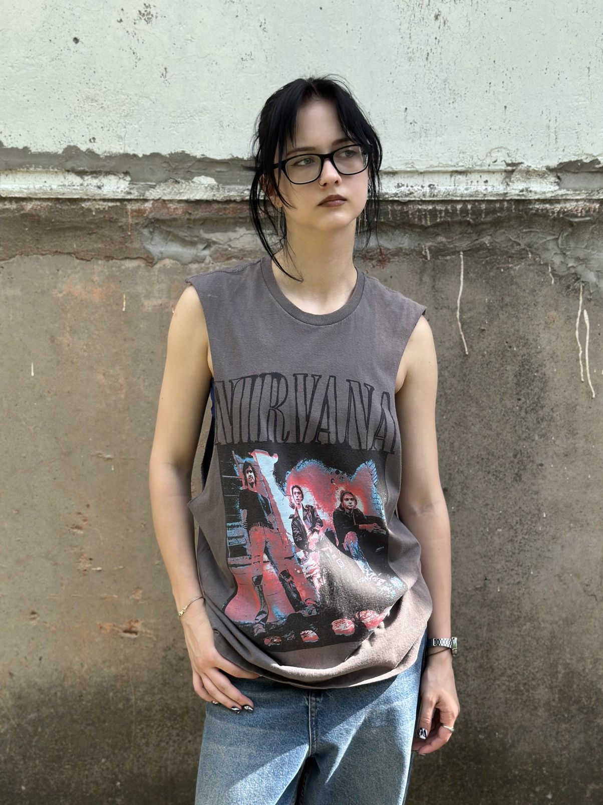 Nirvana VTG Nirvana Tank Top Sleeves Big Logo Band Rock Y2K Size XS Size US XS / EU 42 / 0 - 1 Thumbnail