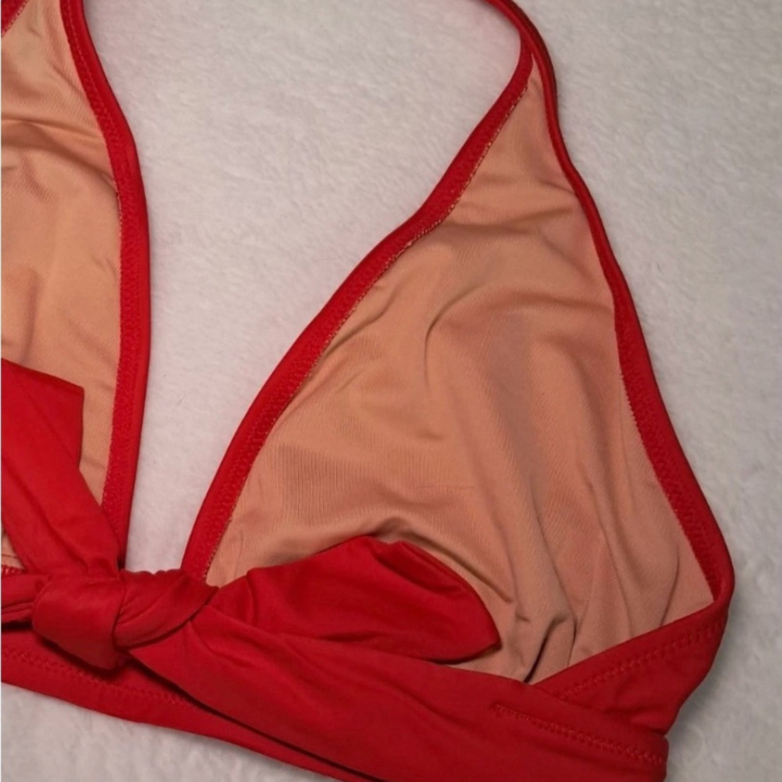 J.Crew J. Crew Red Halter Bikini Top – NWT, Size Medium Size ONE SIZE - 5 Thumbnail