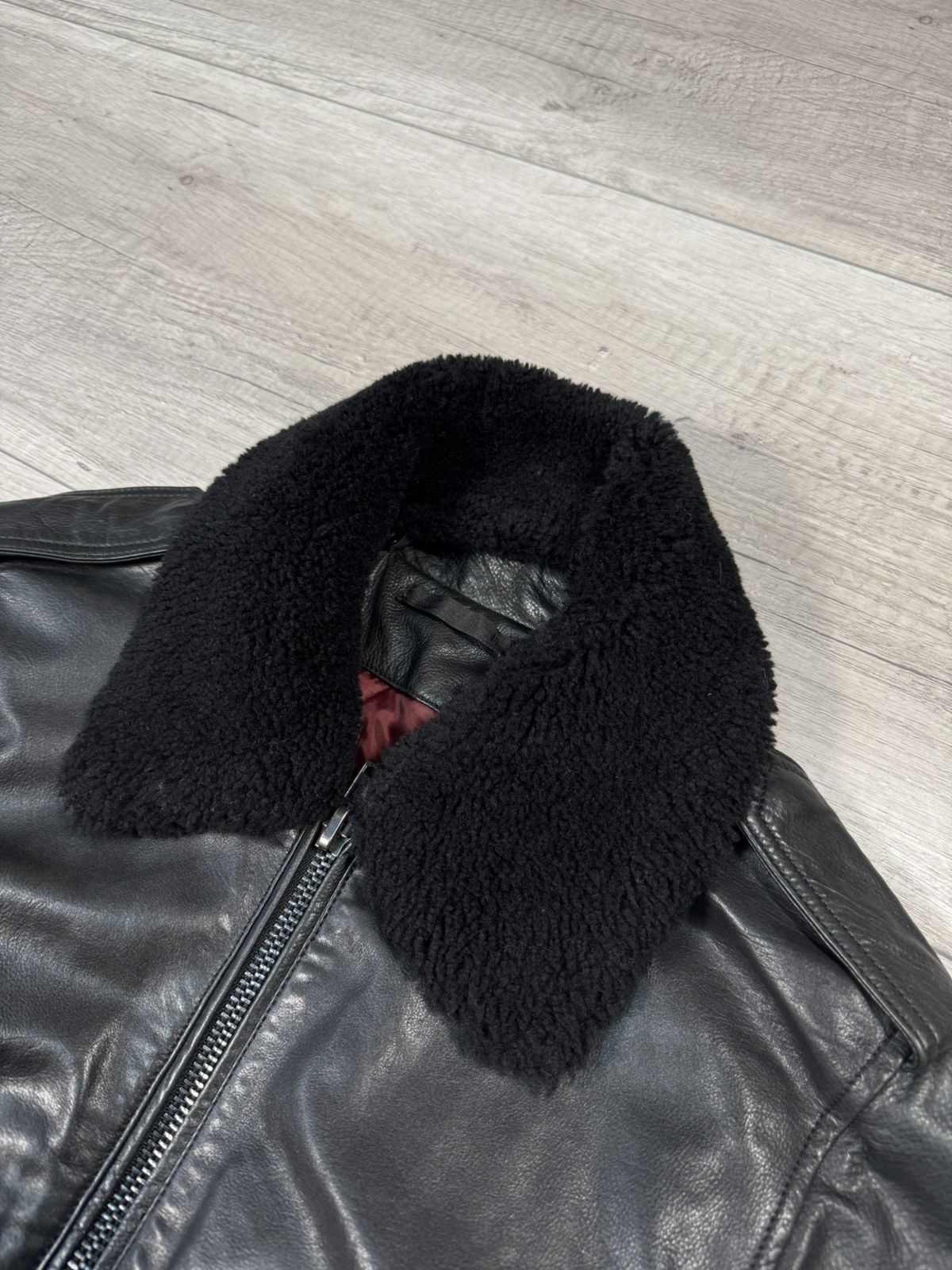 Blk Dnm BIk Dm Leather Flight Pockets Black Jacket Size S Size S / US 4 / IT 40 - 5 Thumbnail