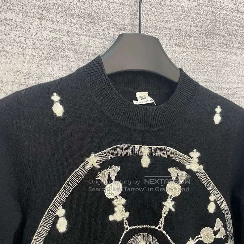 Hermes Hermes Snowman Series Black and White Geometric Pattern Sw Size XXS / US 00 / IT 34 - 2 Thumbnail